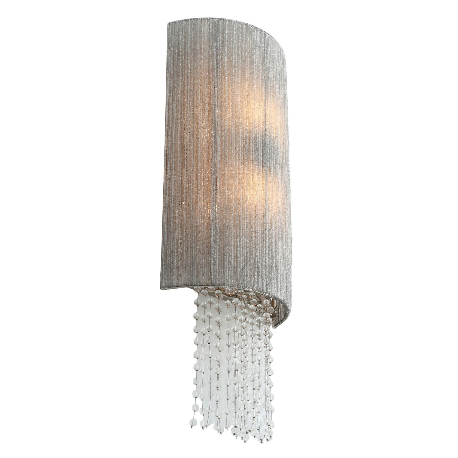 Crystal Reign 26" 2-Light Wall Sconce, Polished Nickel Finish - Bees Lighting