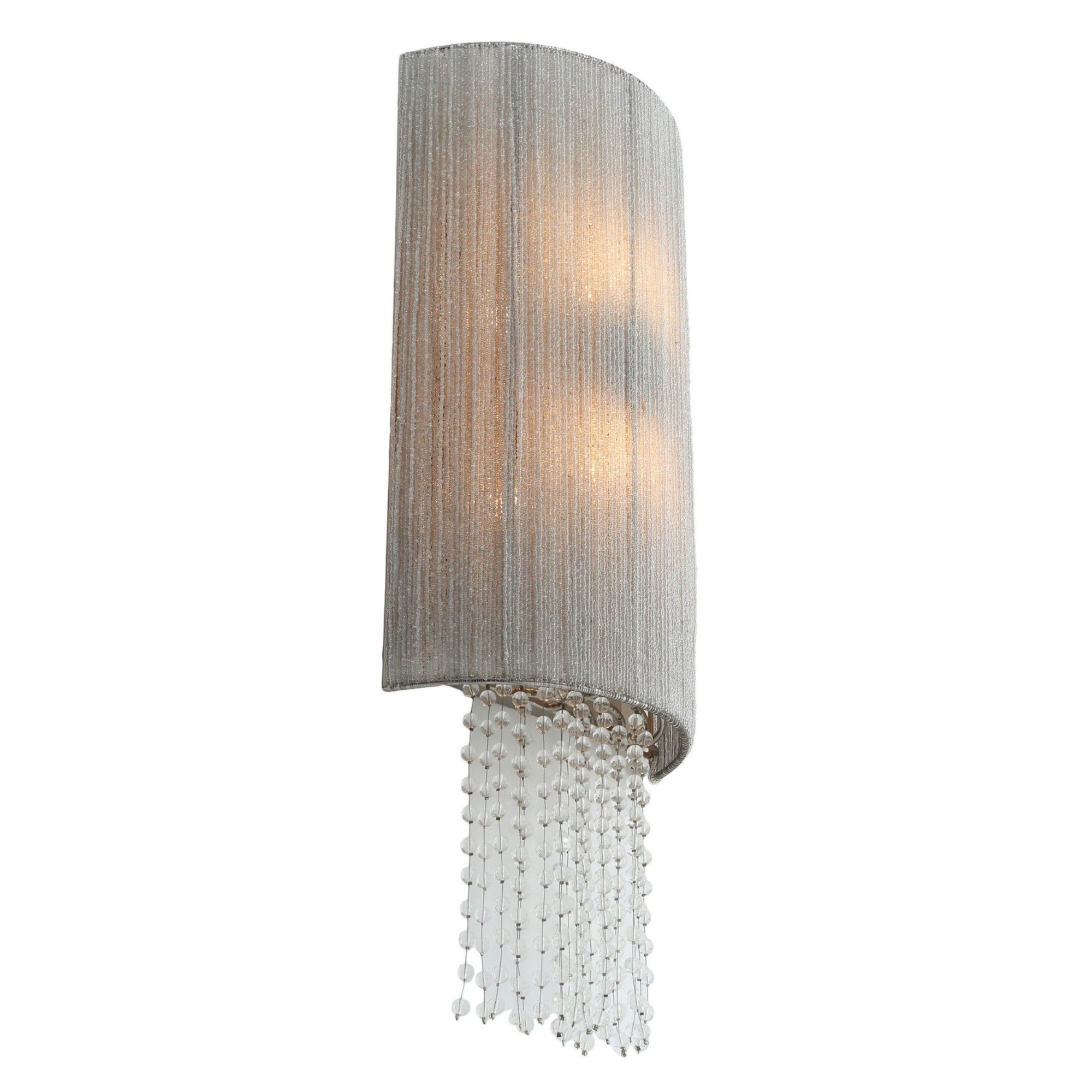 Crystal Reign 26" 2-Light Wall Sconce, Polished Nickel Finish - Bees Lighting