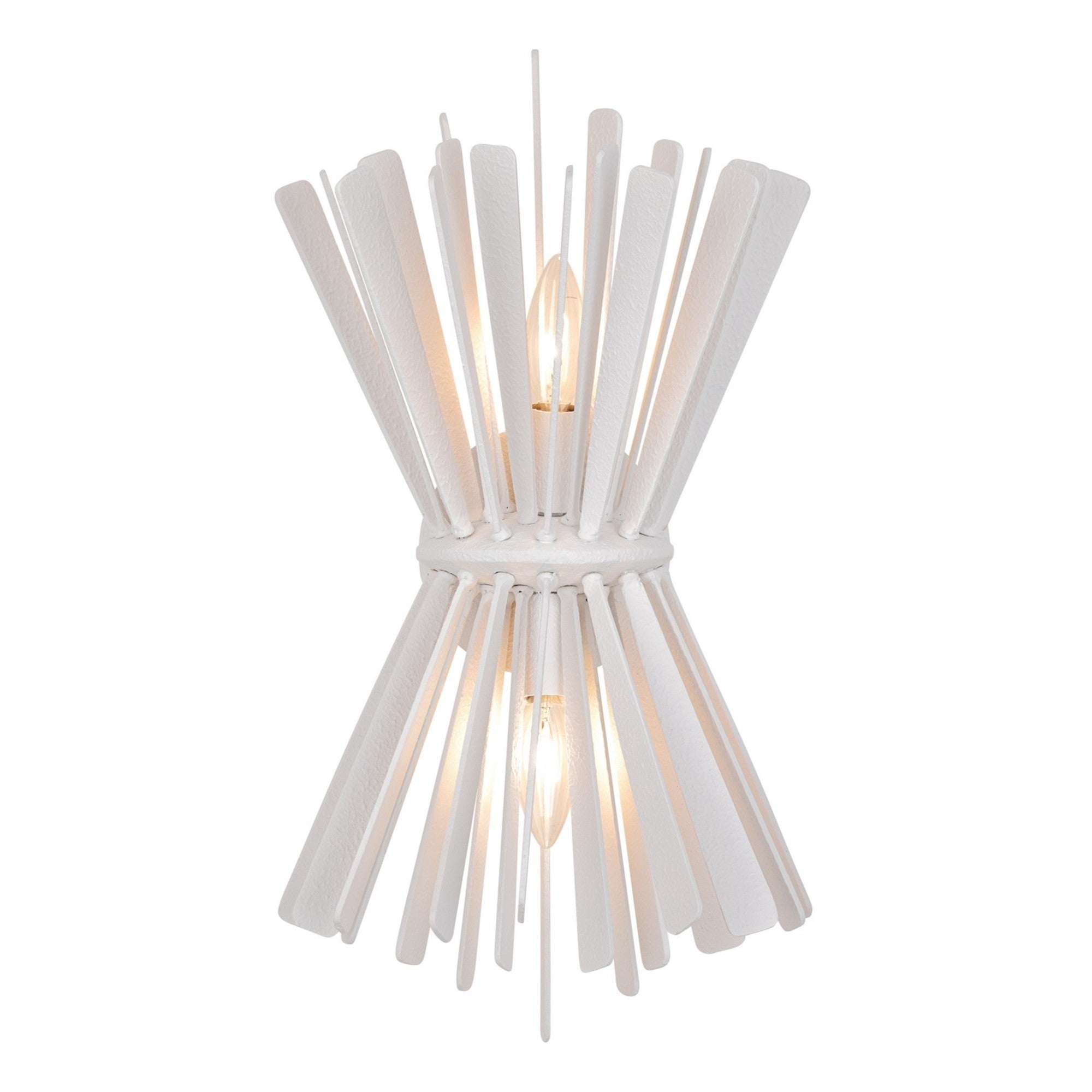 Confluence 19" 2-Light Wall Sconce, Piastra White Finish - Bees Lighting