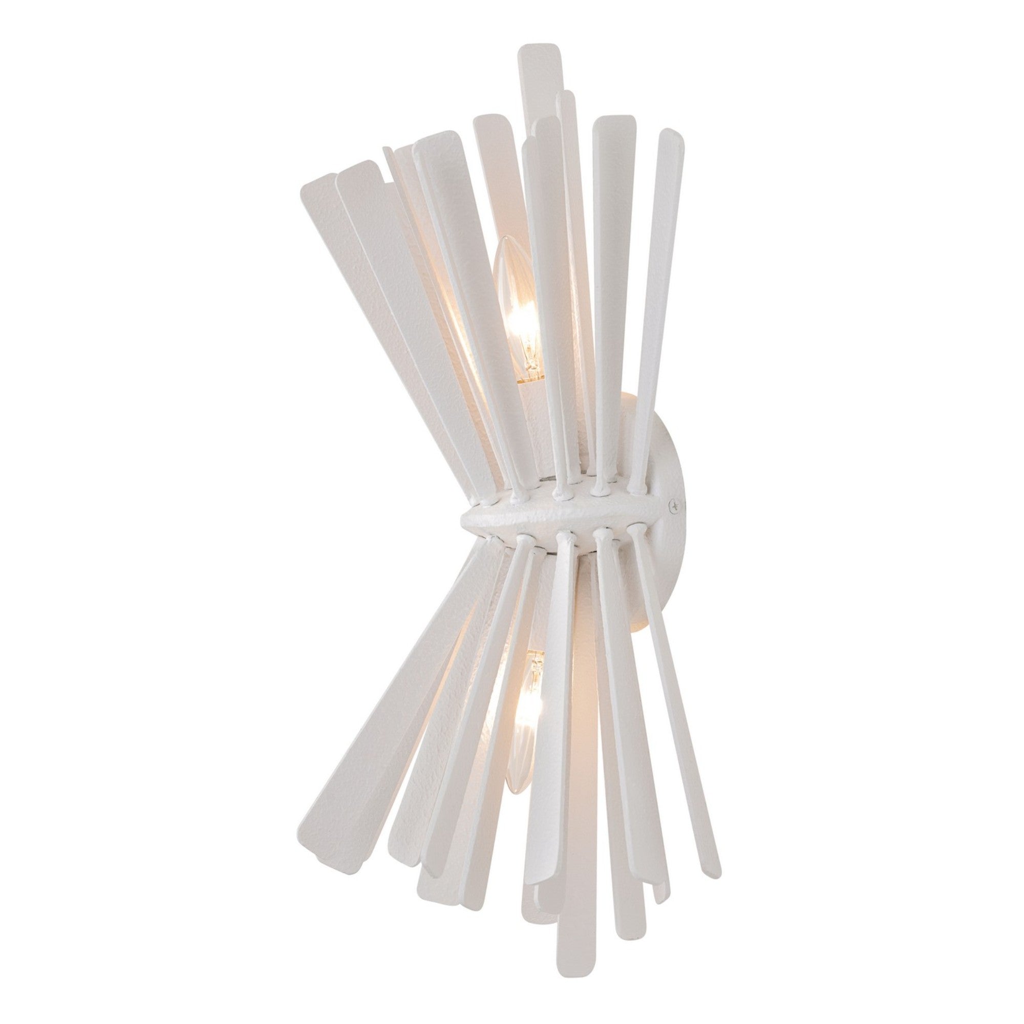 Confluence 19" 2-Light Wall Sconce, Piastra White Finish - Bees Lighting