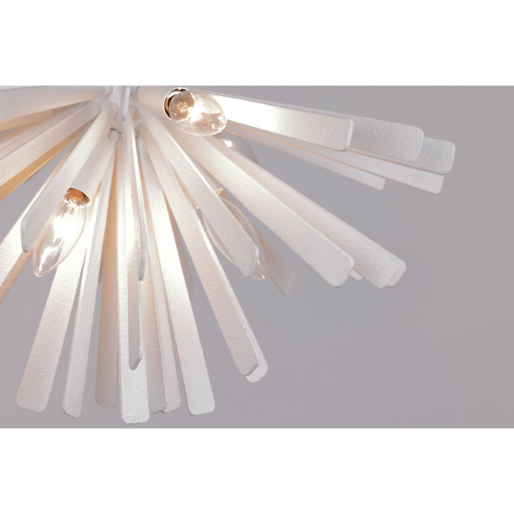 Confluence 20" 6-Light Semi-Flush Mount, Piastra White Finish - Bees Lighting