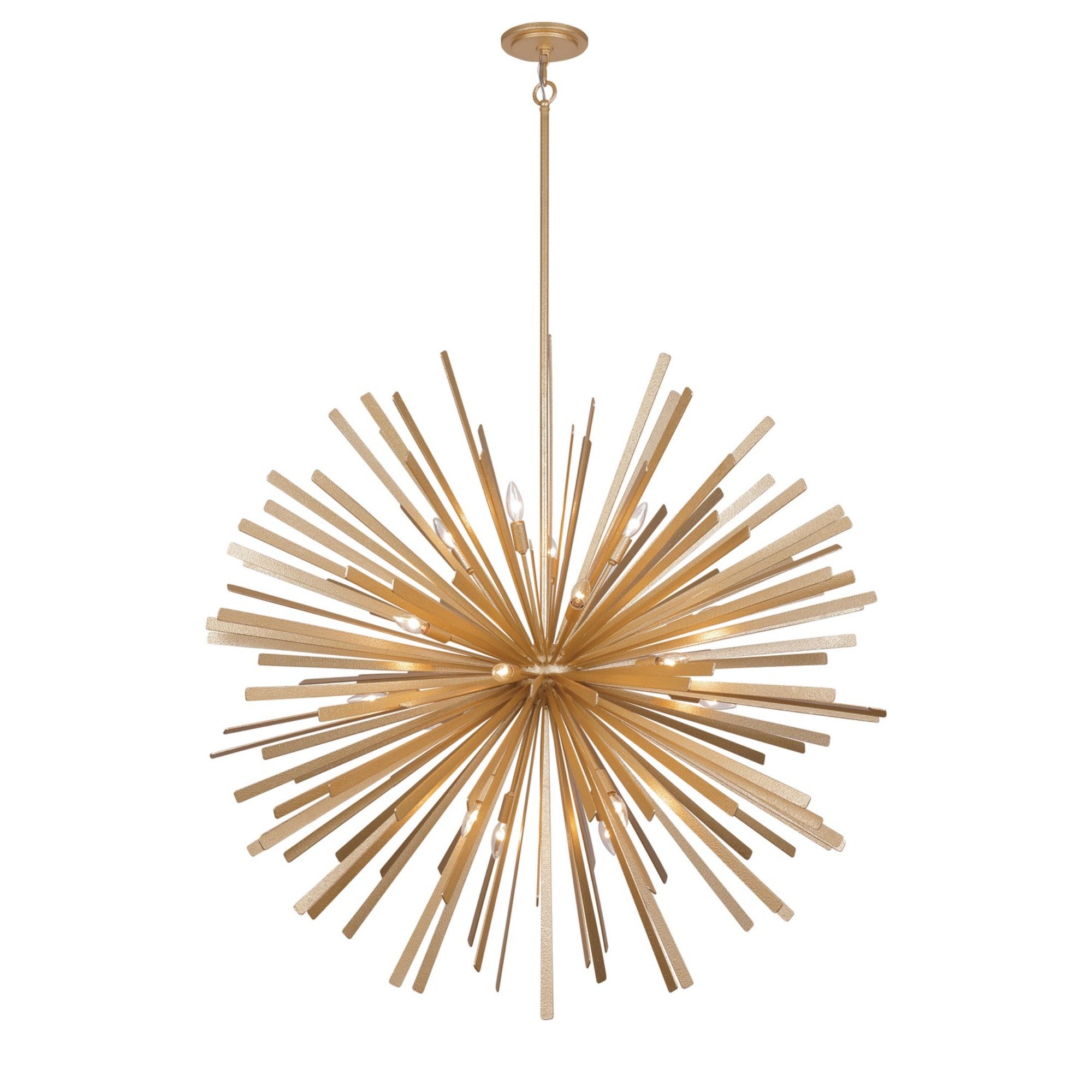 Confluence 48" 20-Light Pendant, Piastra Gold Finish - Bees Lighting