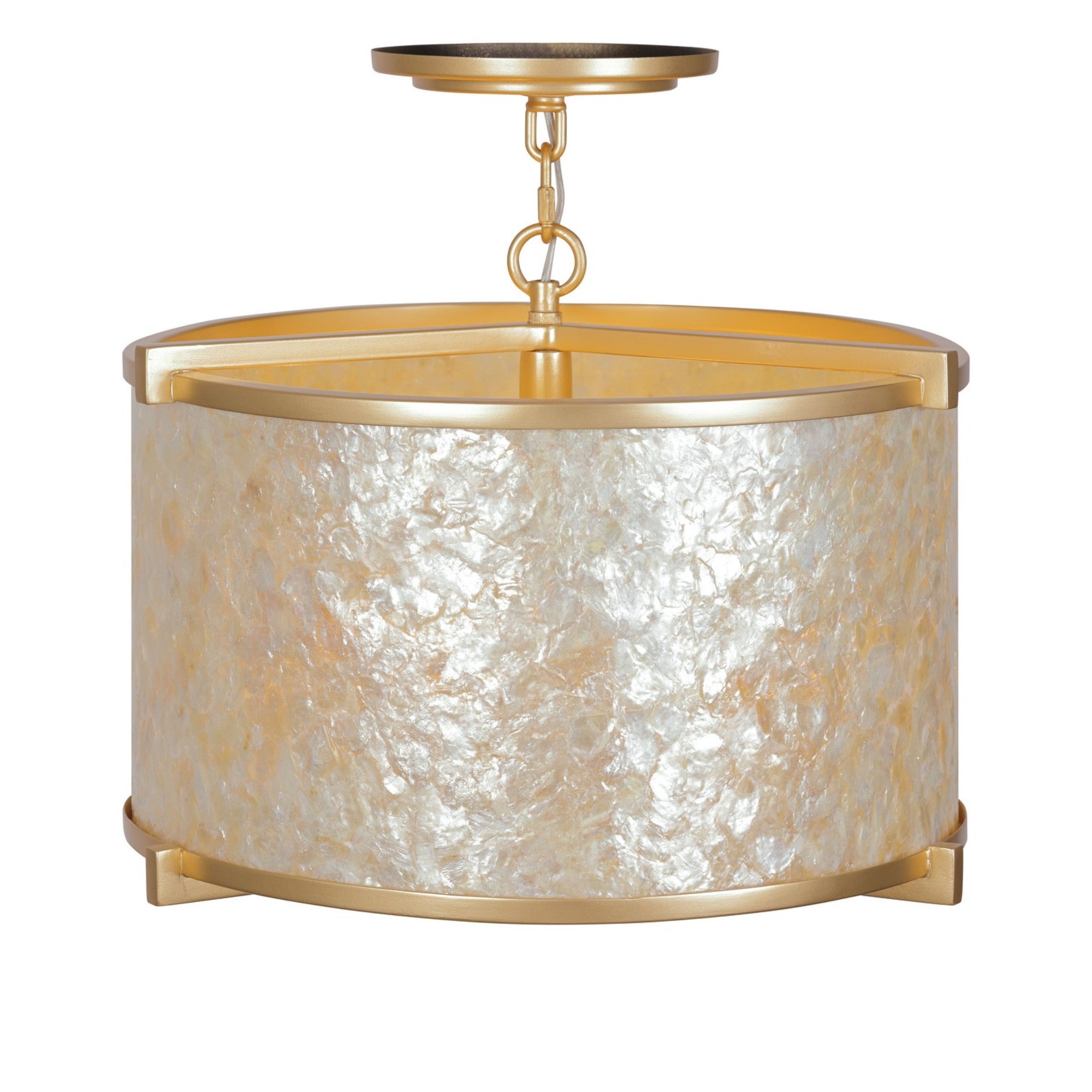 Sommers Bend 17" 4-Light Semi-Flush Mount, Fawn Gold Finish - Bees Lighting