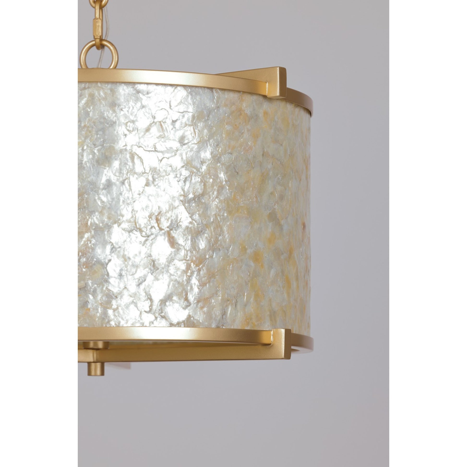 Sommers Bend 17" 4-Light Semi-Flush Mount, Fawn Gold Finish - Bees Lighting
