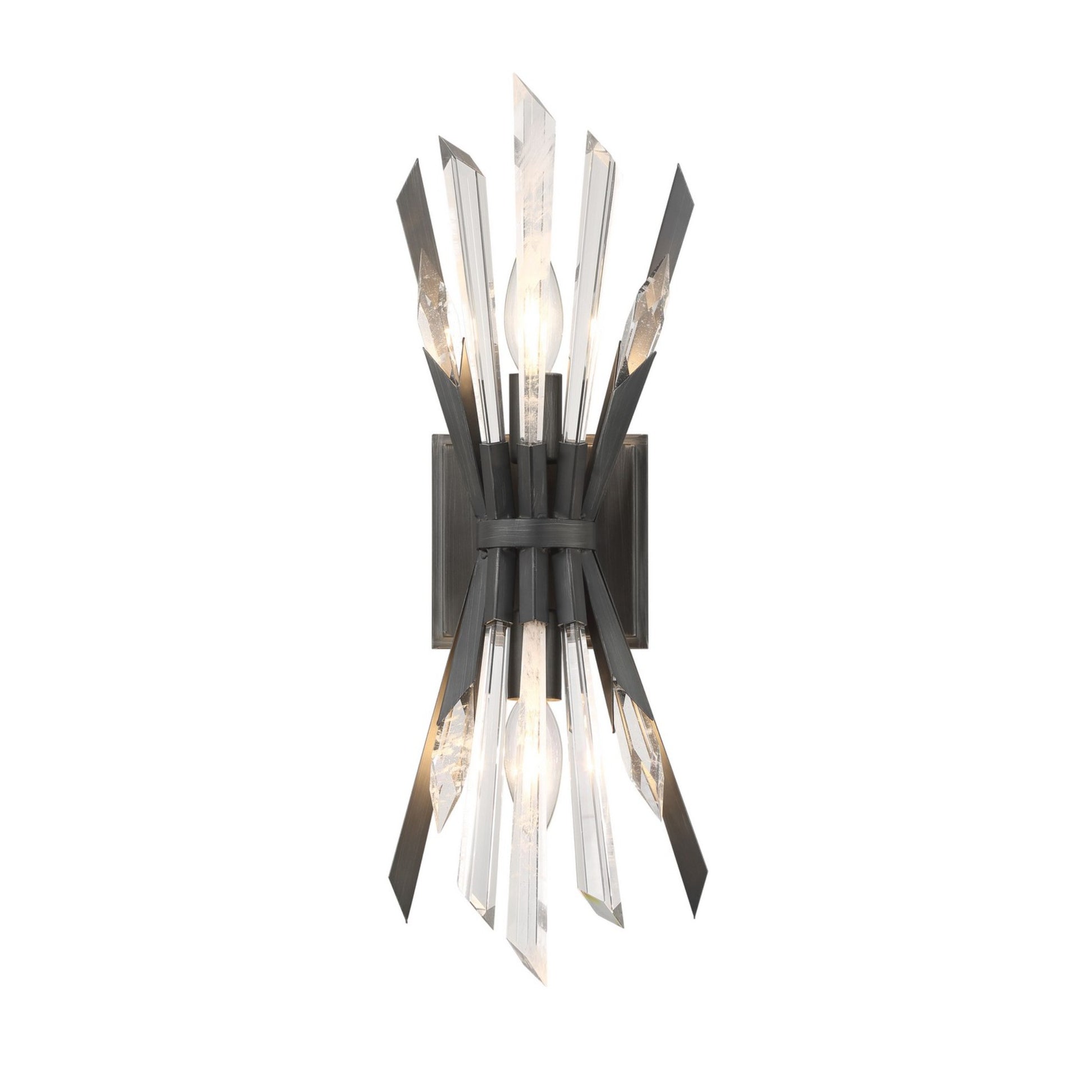 Elsa 18" 2-Light Wall Sconce, Midnight Graphite Finish - Bees Lighting