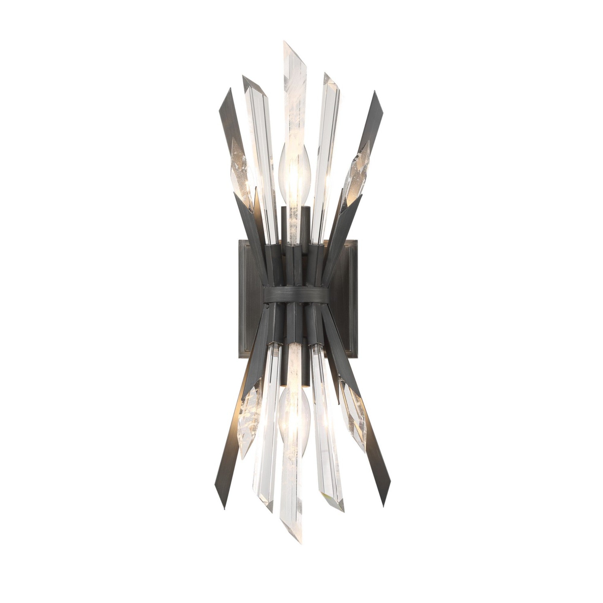 Elsa 18" 2-Light Wall Sconce, Midnight Graphite Finish - Bees Lighting