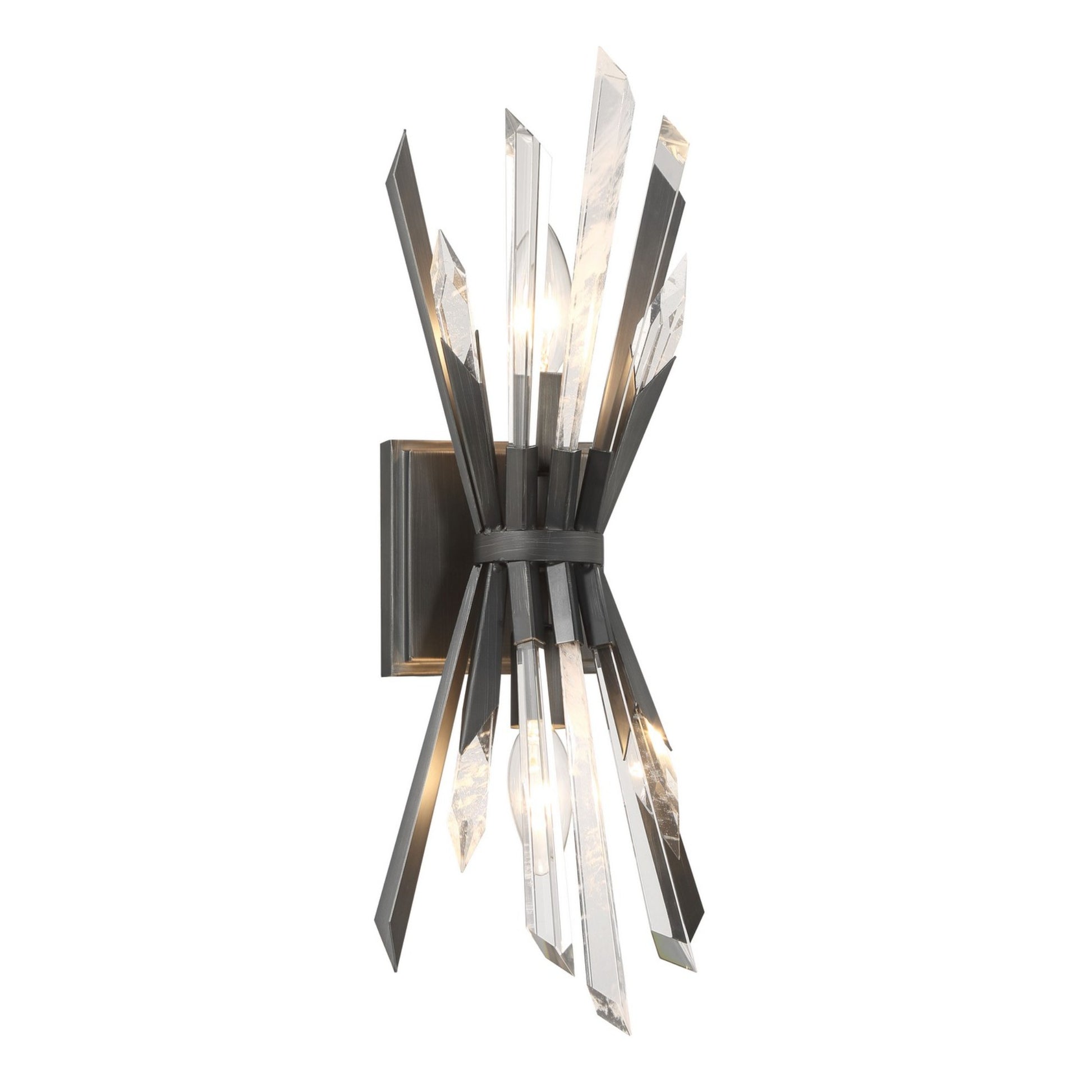 Elsa 18" 2-Light Wall Sconce, Midnight Graphite Finish - Bees Lighting
