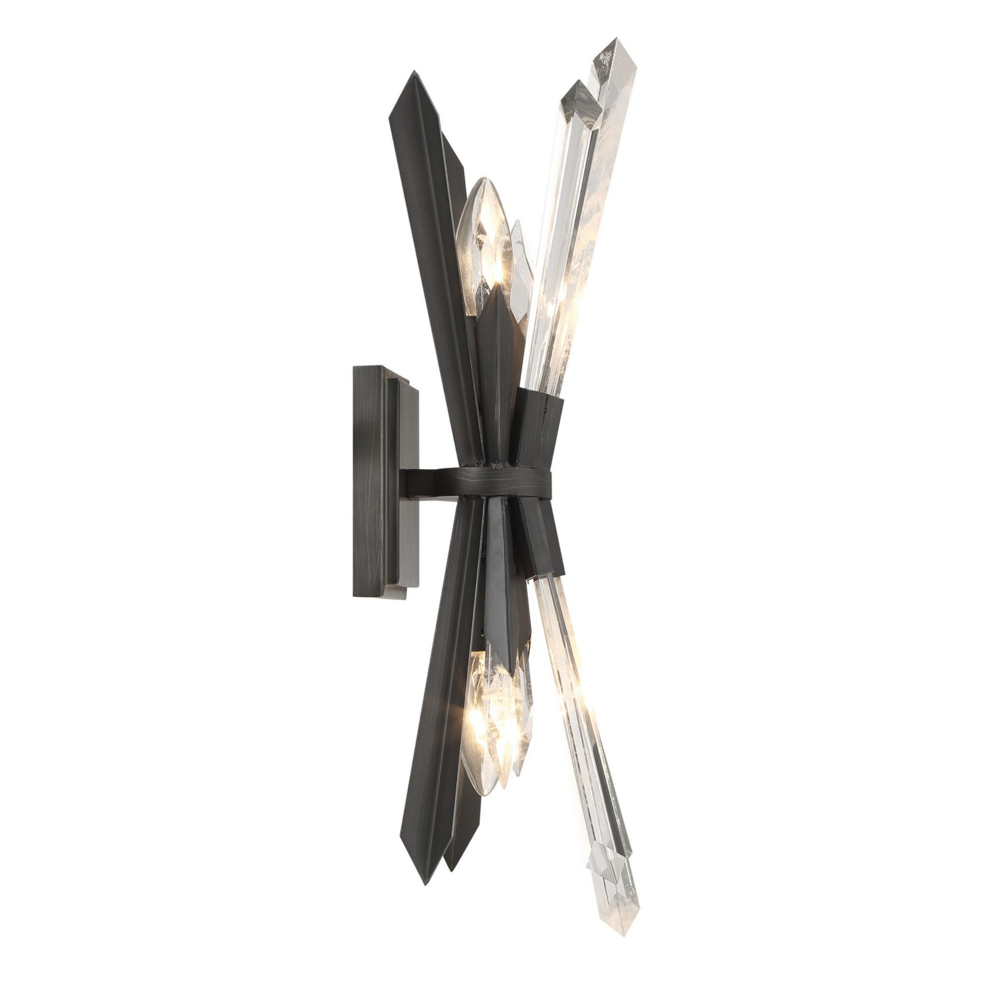 Elsa 18" 2-Light Wall Sconce, Midnight Graphite Finish - Bees Lighting