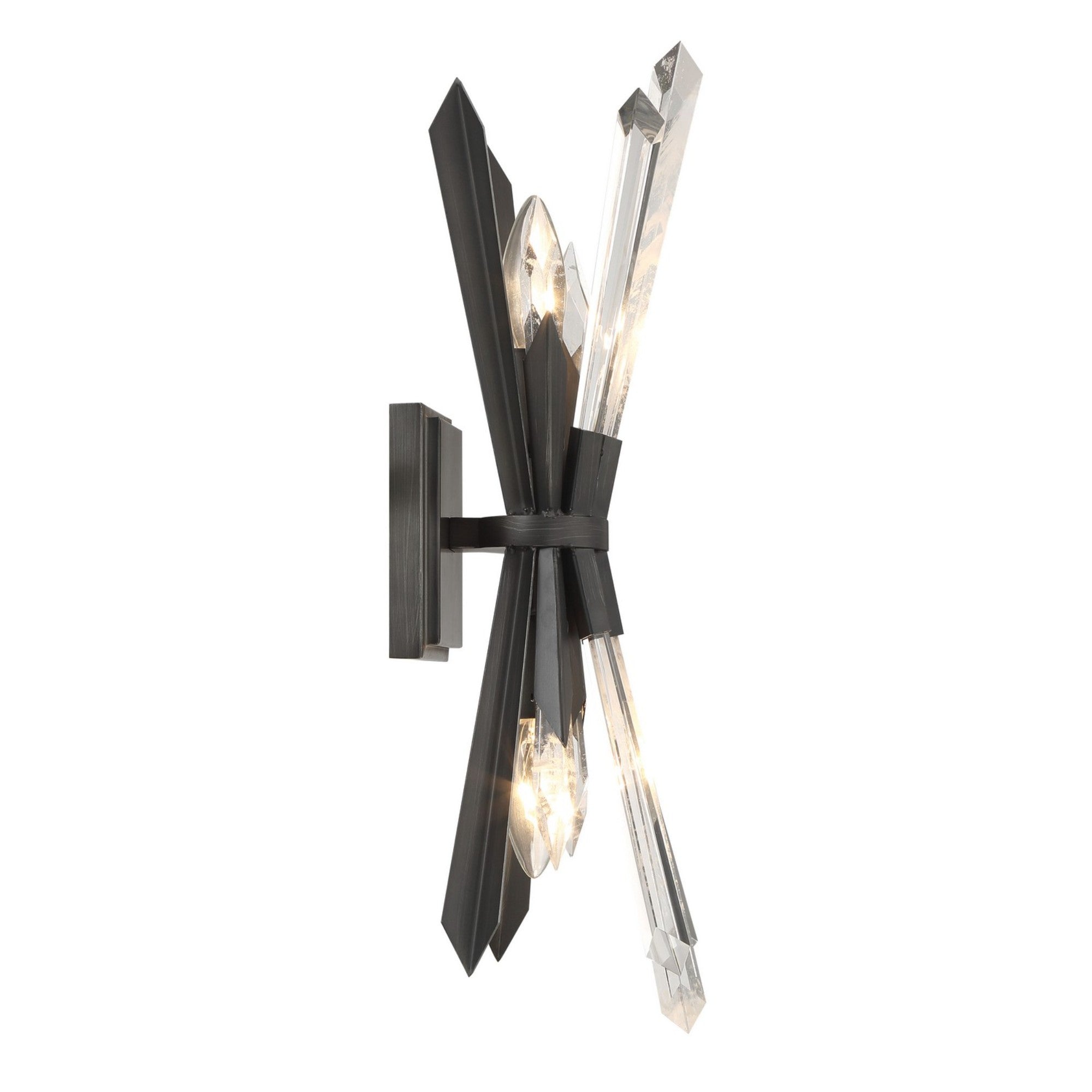 Elsa 18" 2-Light Wall Sconce, Midnight Graphite Finish - Bees Lighting