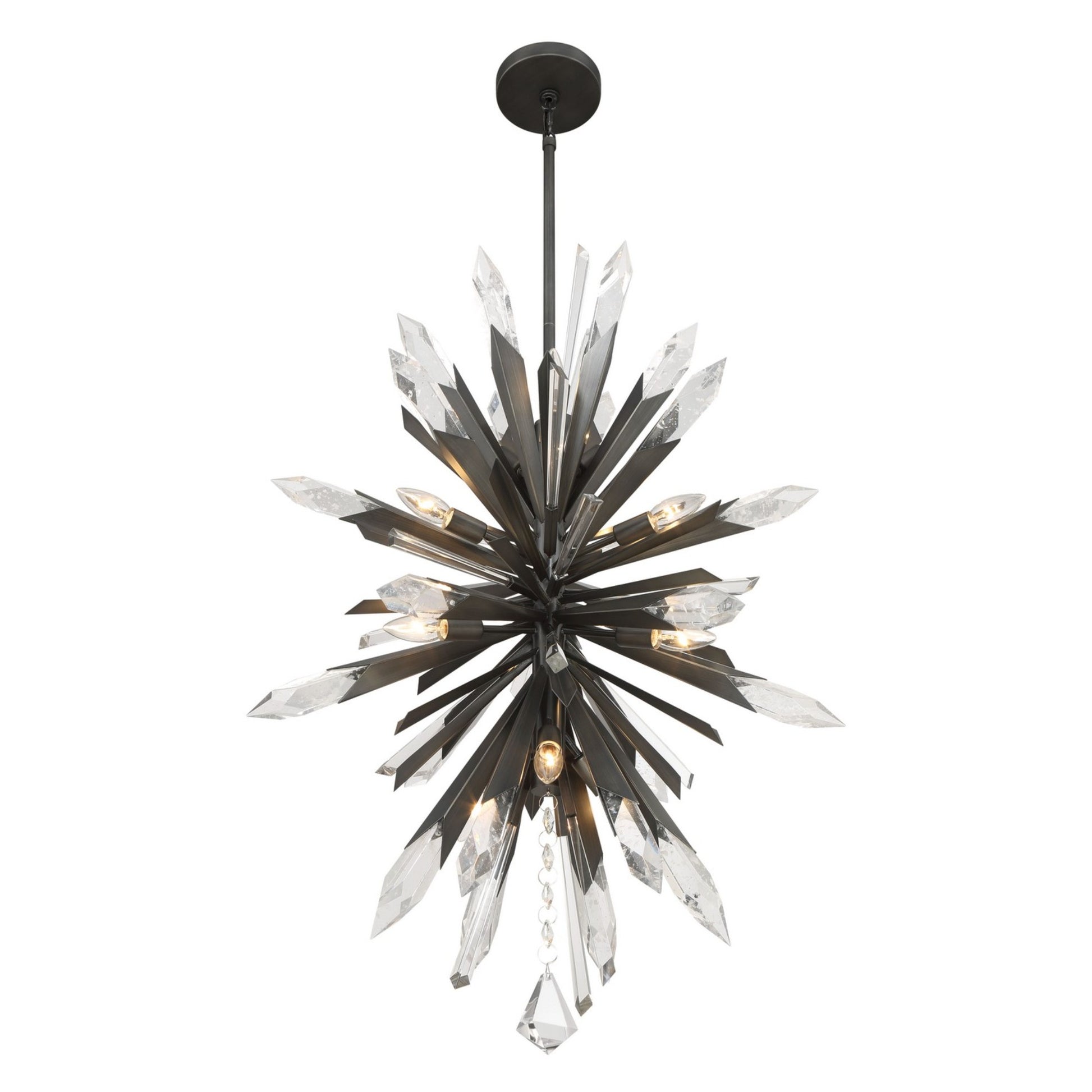 Elsa 38" 12-Light Pendant, Midnight Graphite Finish - Bees Lighting