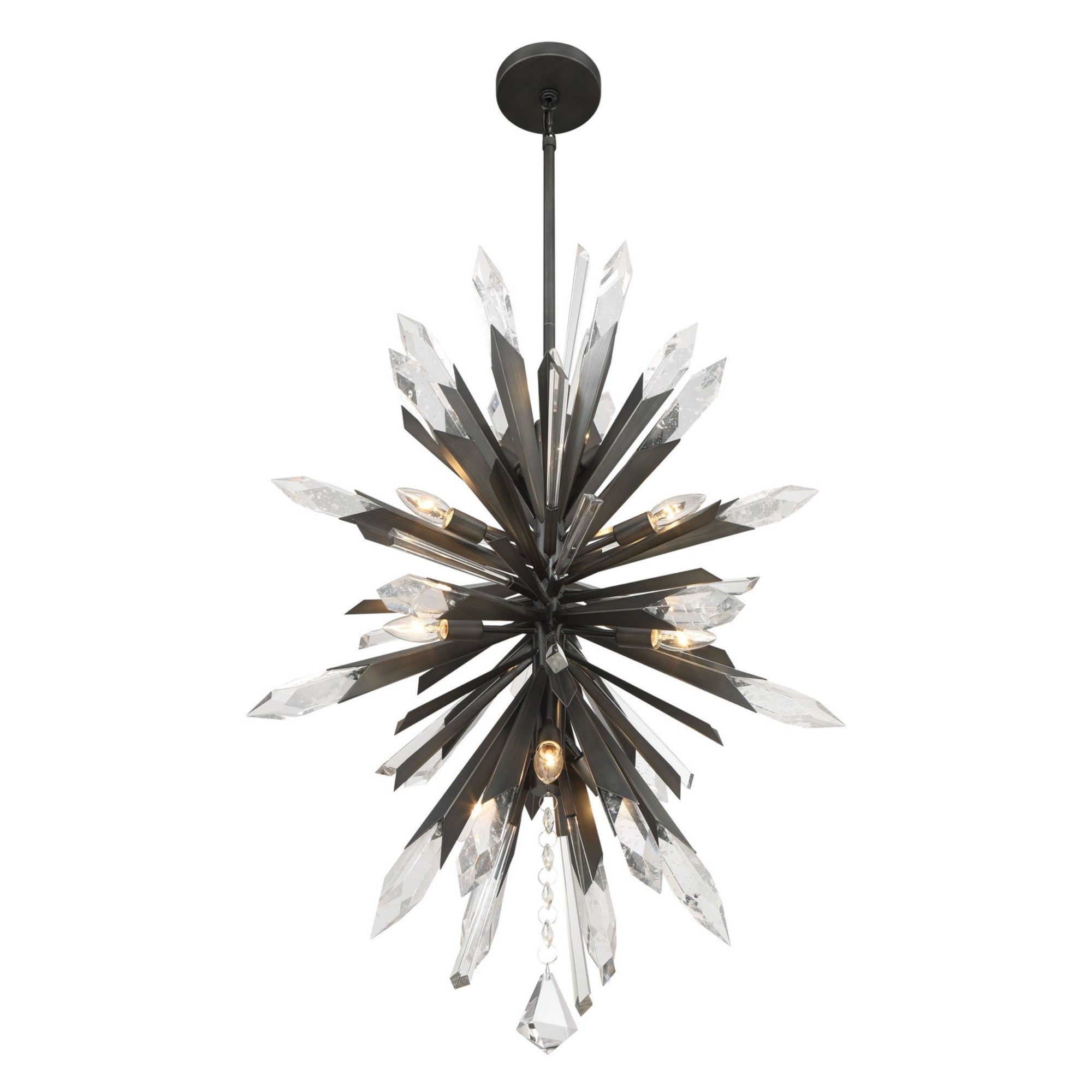 Elsa 38" 12-Light Pendant, Midnight Graphite Finish - Bees Lighting