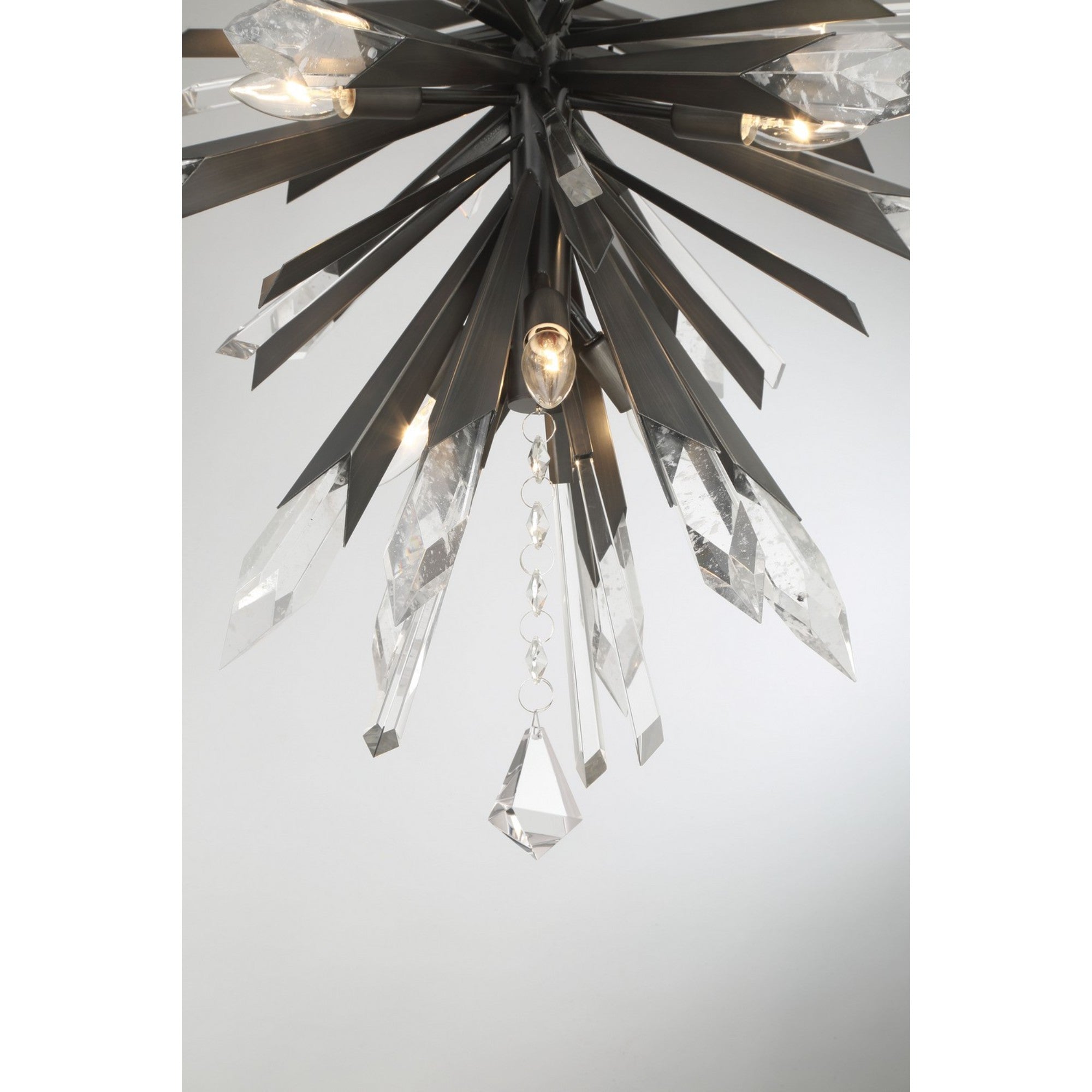 Elsa 38" 12-Light Pendant, Midnight Graphite Finish - Bees Lighting