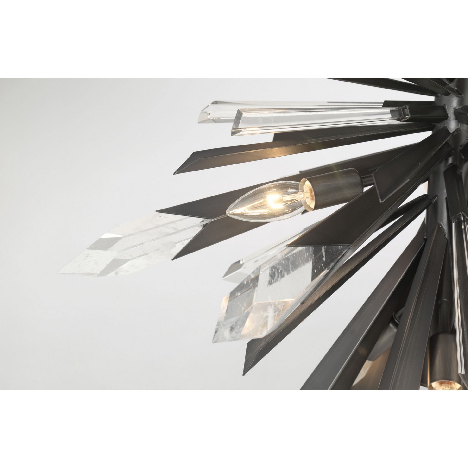 Elsa 38" 12-Light Pendant, Midnight Graphite Finish - Bees Lighting