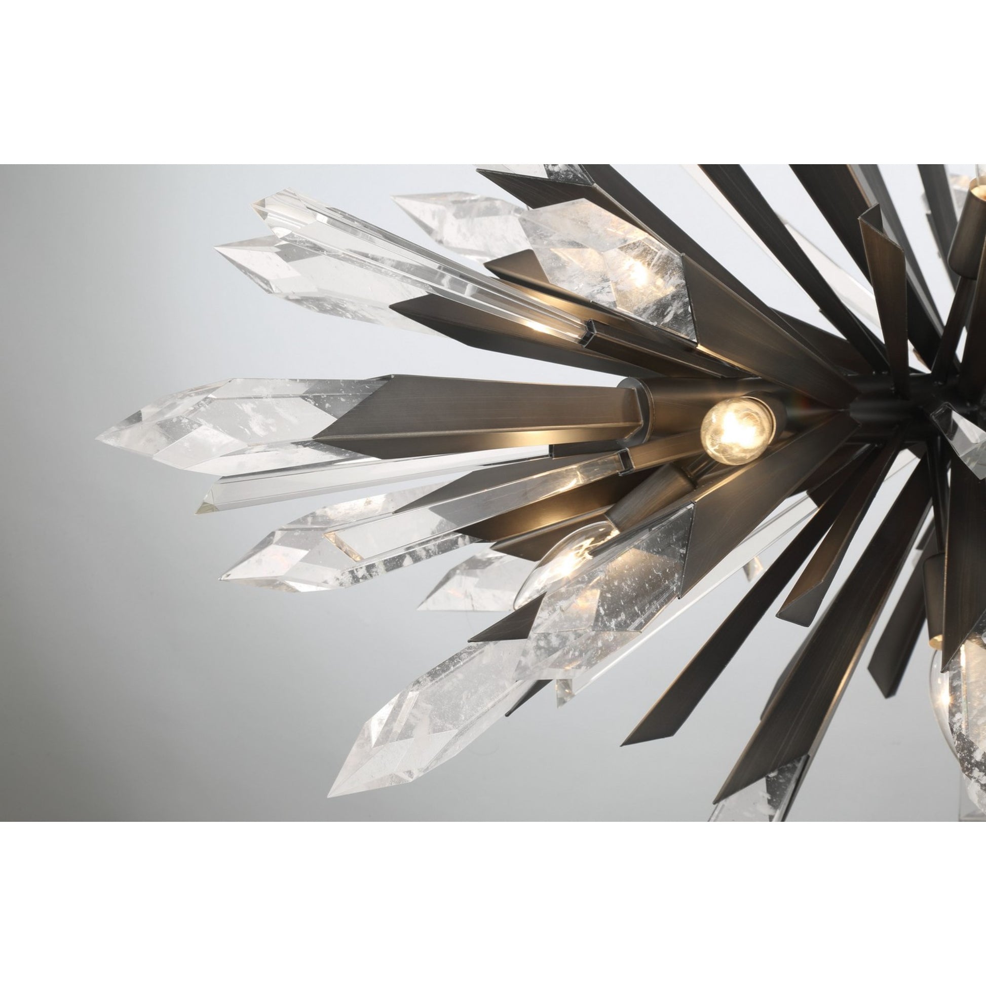 Elsa 42" 12-Light Pendant, Midnight Graphite Finish - Bees Lighting