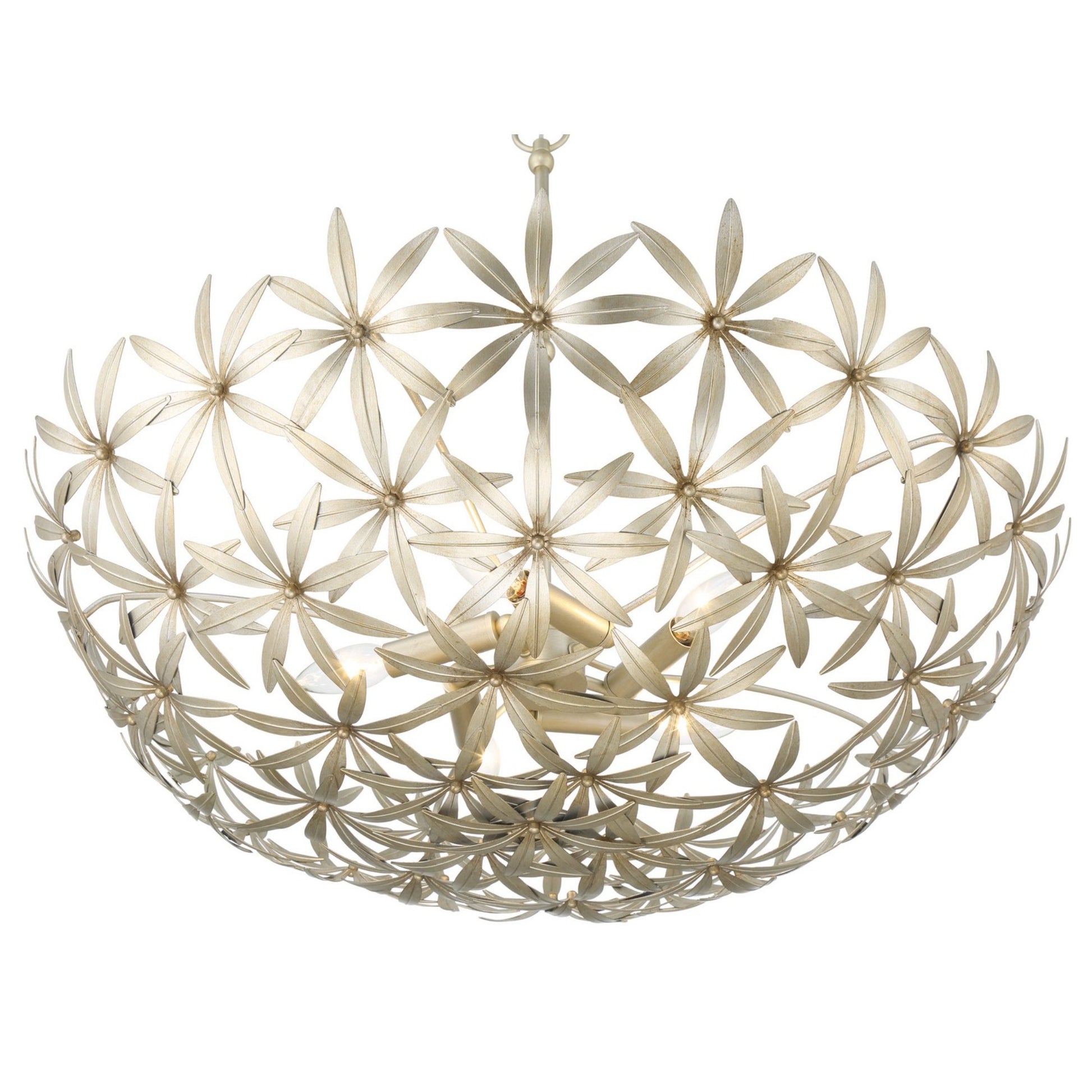Flower Child 30" 5-Light Pendant, Ambry Gold Finish - Bees Lighting