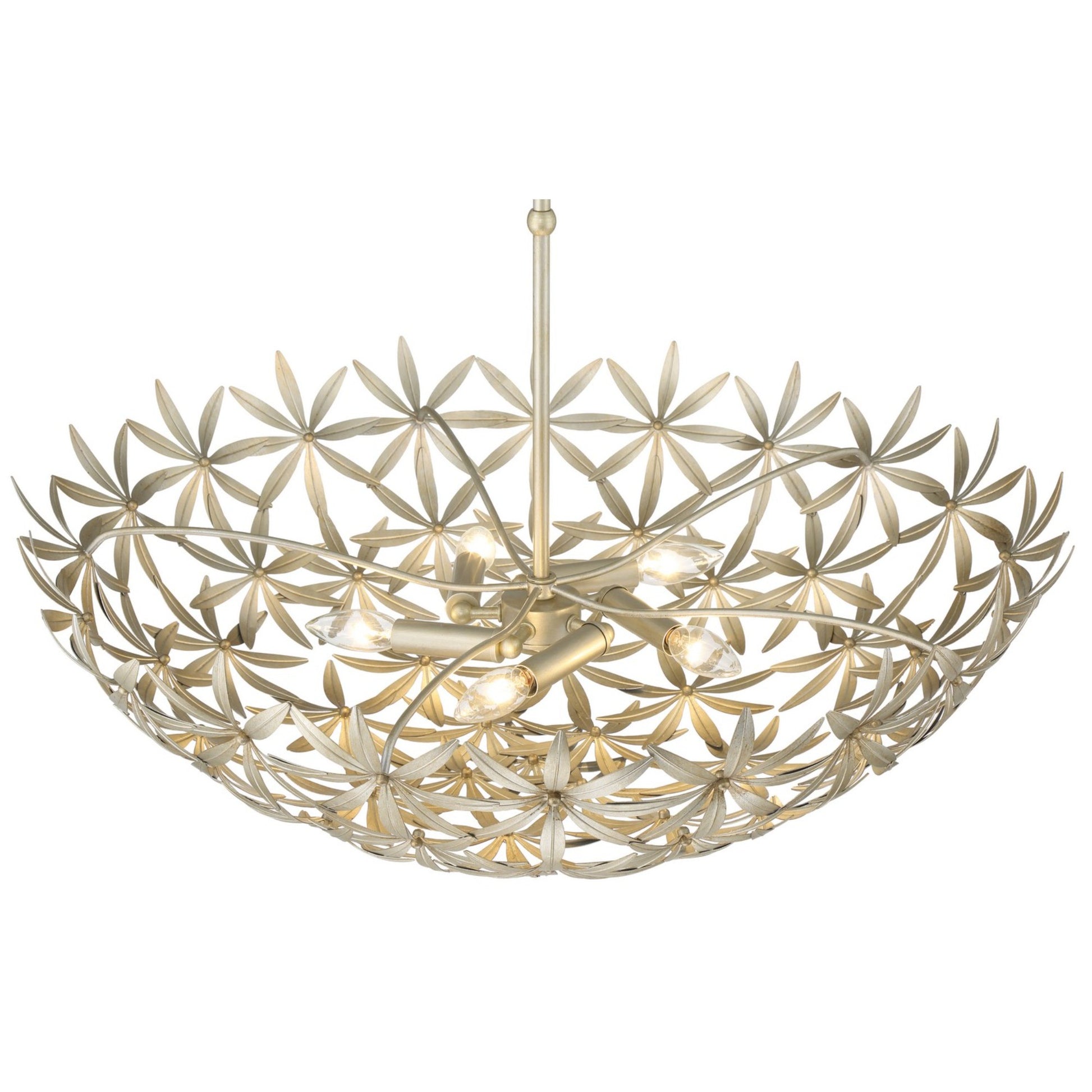 Flower Child 30" 5-Light Pendant, Ambry Gold Finish - Bees Lighting