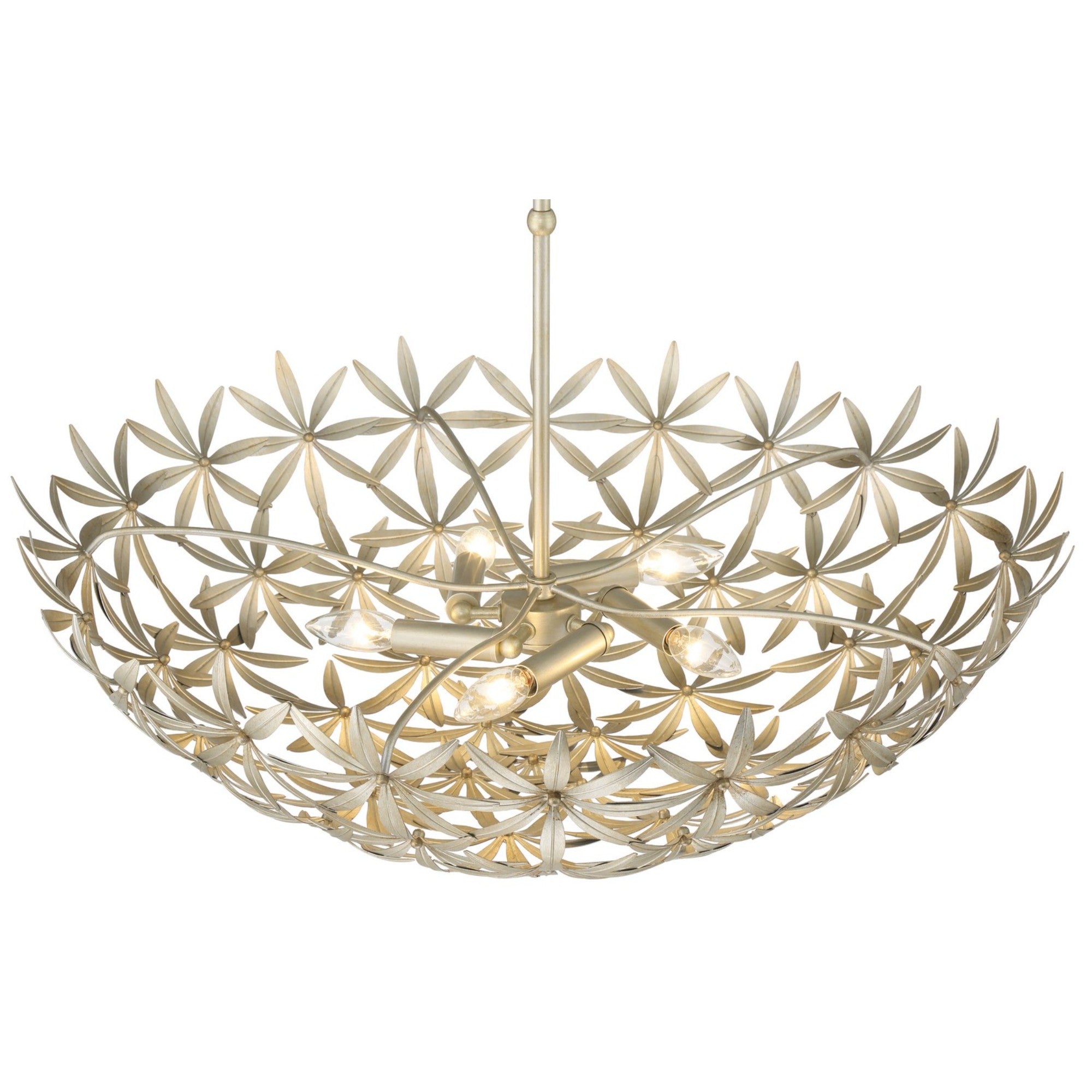Flower Child 30" 5-Light Pendant, Ambry Gold Finish - Bees Lighting