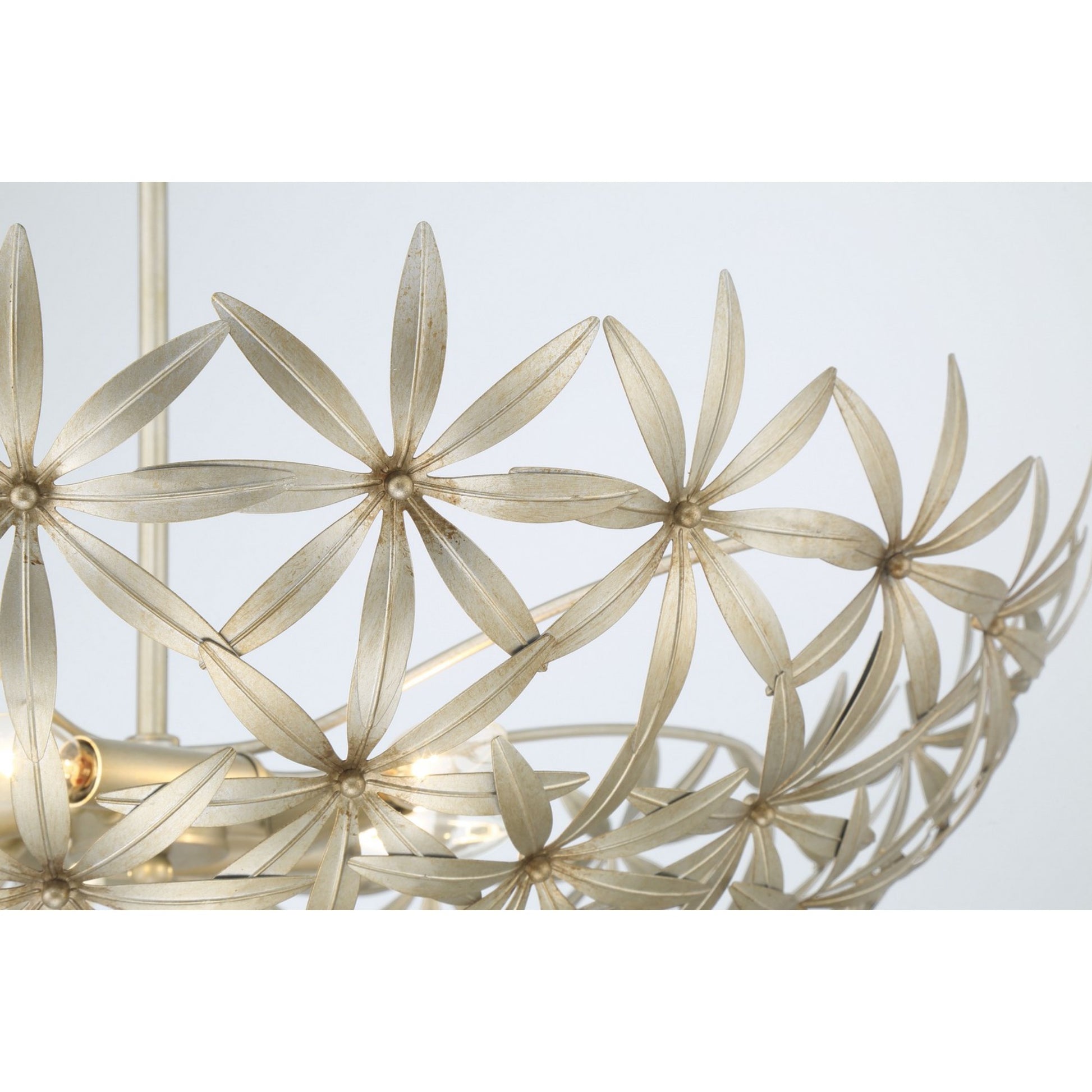 Flower Child 30" 5-Light Pendant, Ambry Gold Finish - Bees Lighting