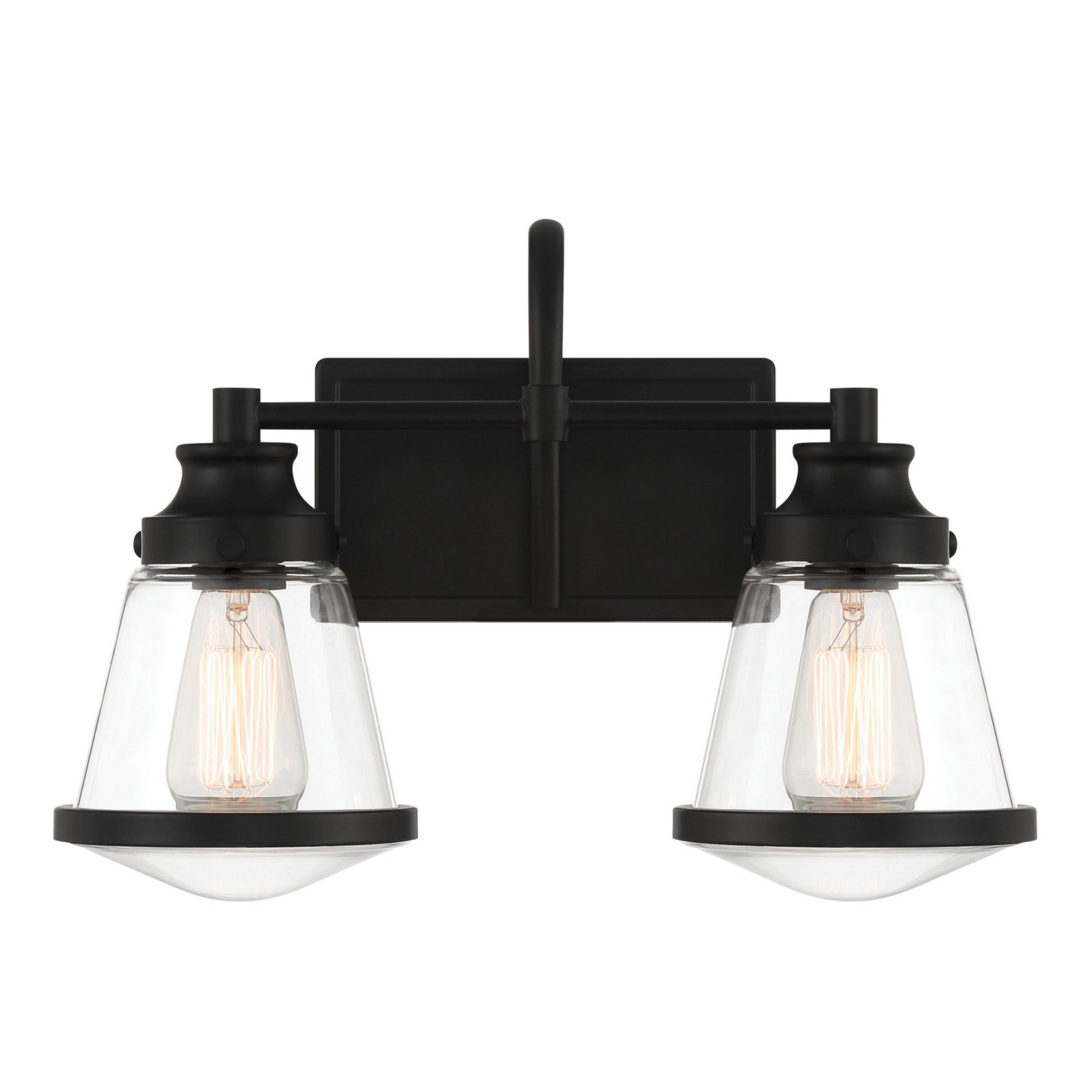 Mannsdale 16" 2-Light Bath Vanity, Coal Finish - Bees Lighting