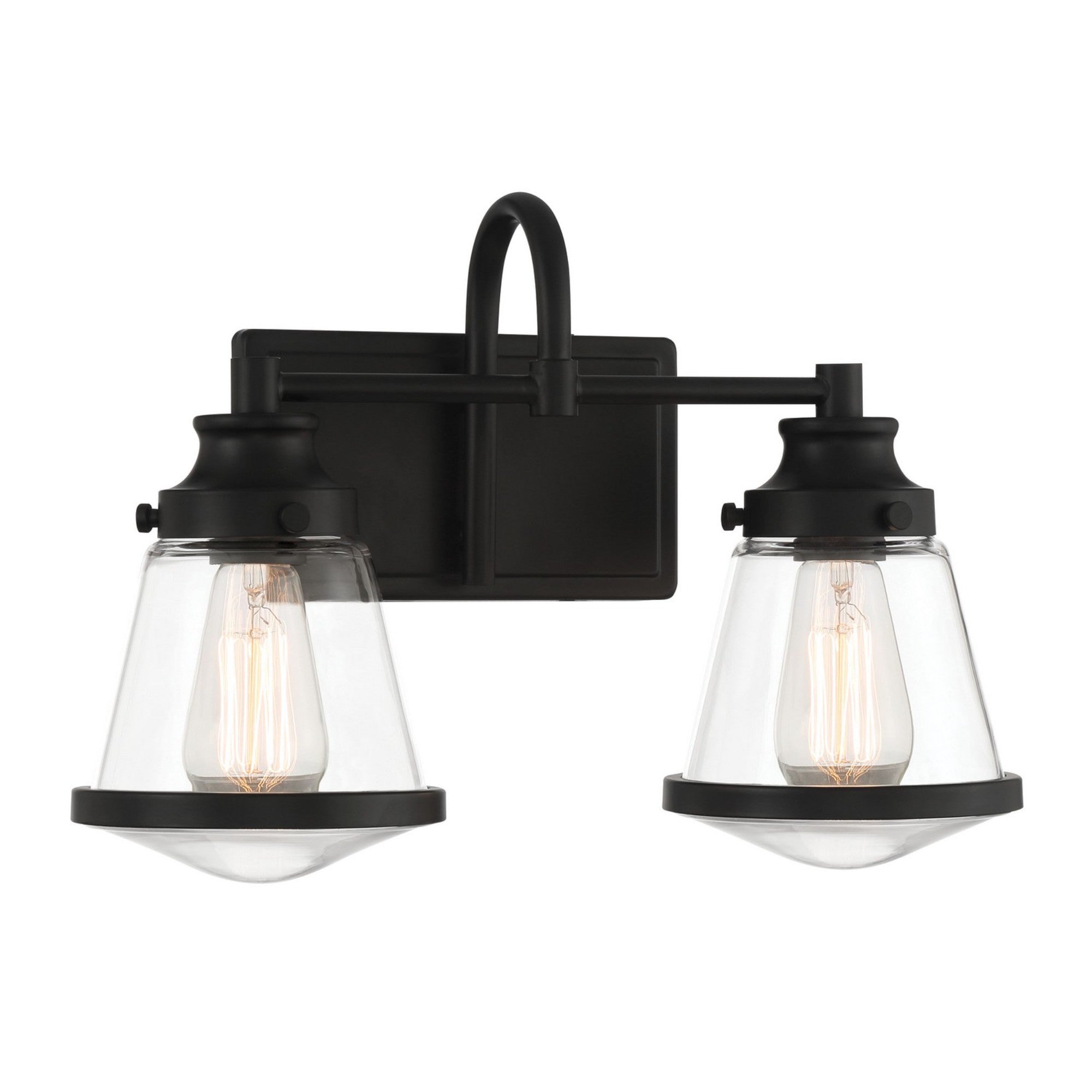 Mannsdale 16" 2-Light Bath Vanity, Coal Finish - Bees Lighting