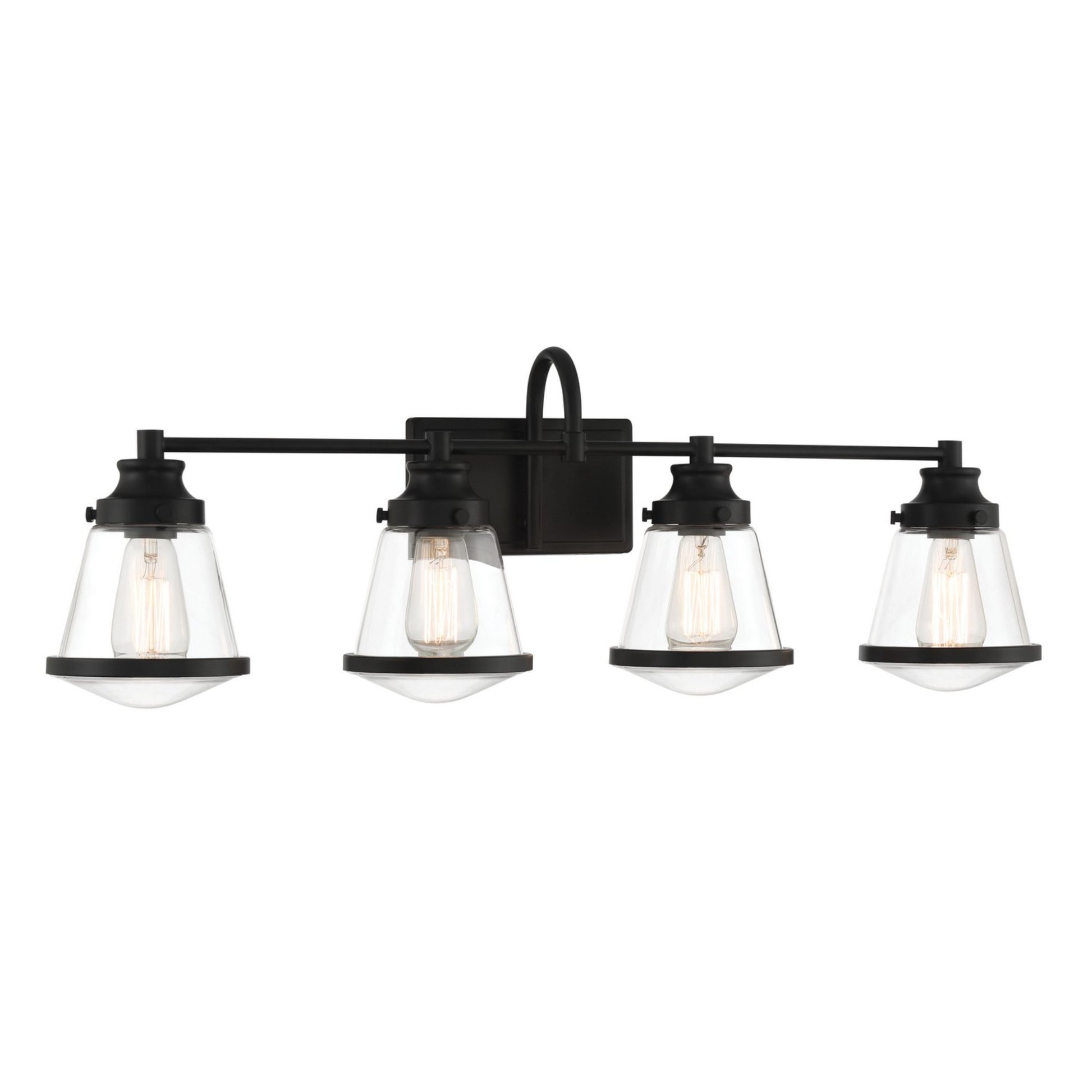 Mannsdale 33" 4-Light Bath Vanity, Coal Finish - Bees Lighting
