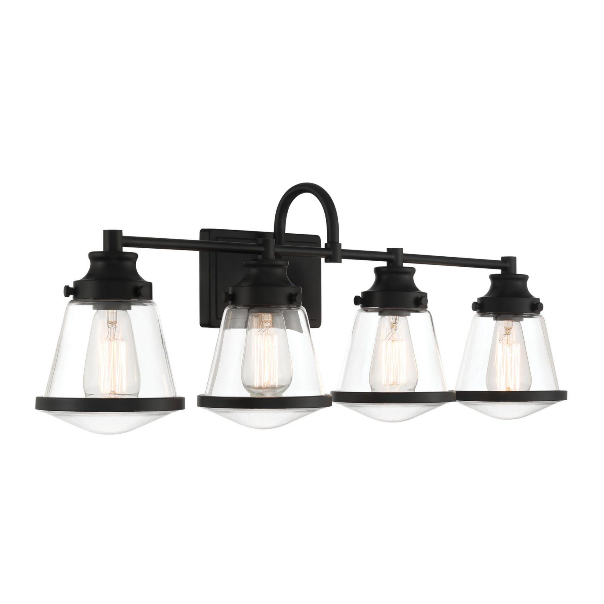 Mannsdale 33" 4-Light Bath Vanity, Coal Finish - Bees Lighting