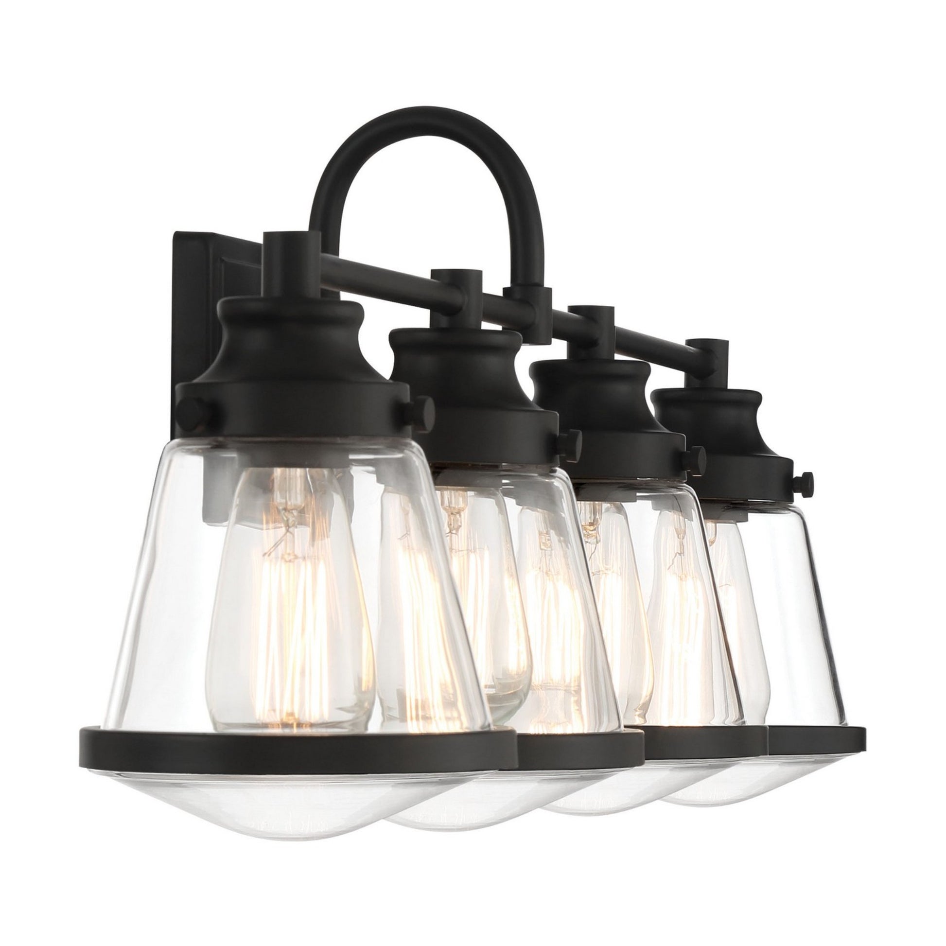 Mannsdale 33" 4-Light Bath Vanity, Coal Finish - Bees Lighting