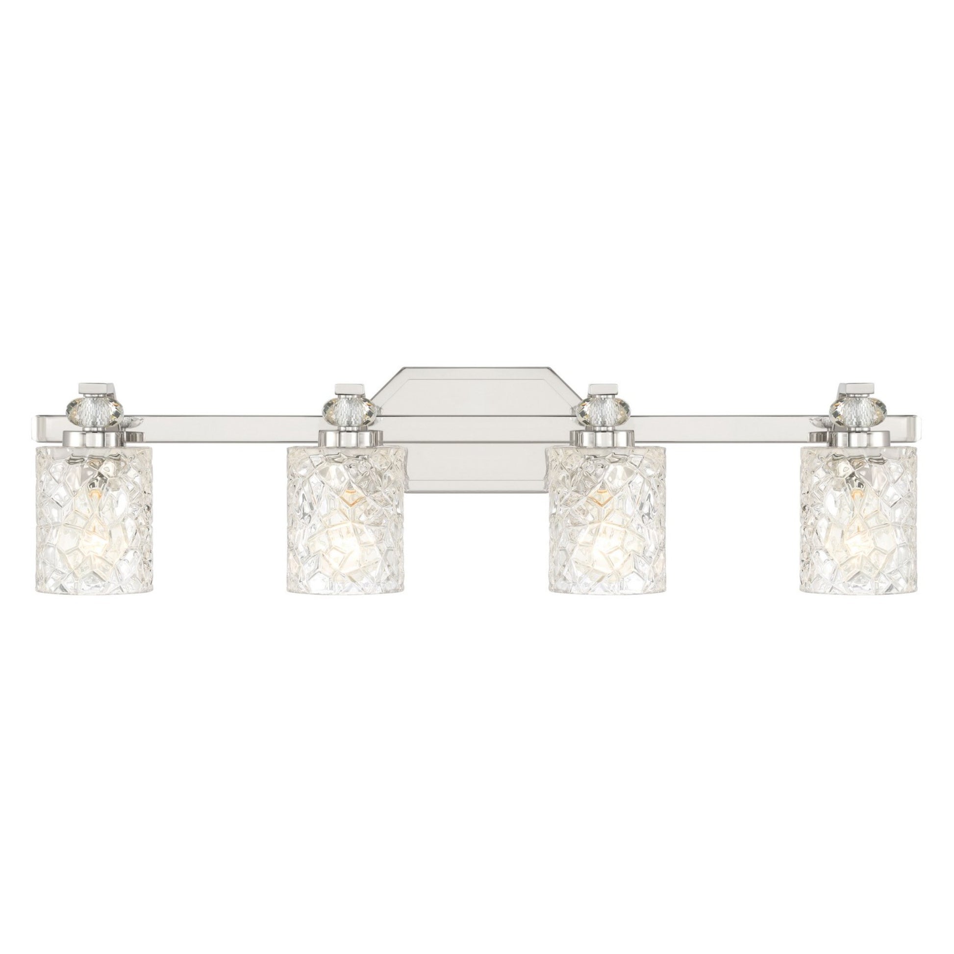 Crystal Kay 32" 4-Light Bath Vanity, Chrome Finish - Bees Lighting
