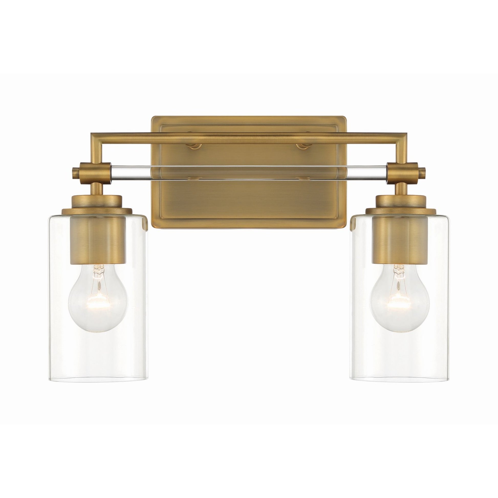Binsly 16" 2-Light Bath Vanity, Antique Noble Brass Finish - Bees Lighting
