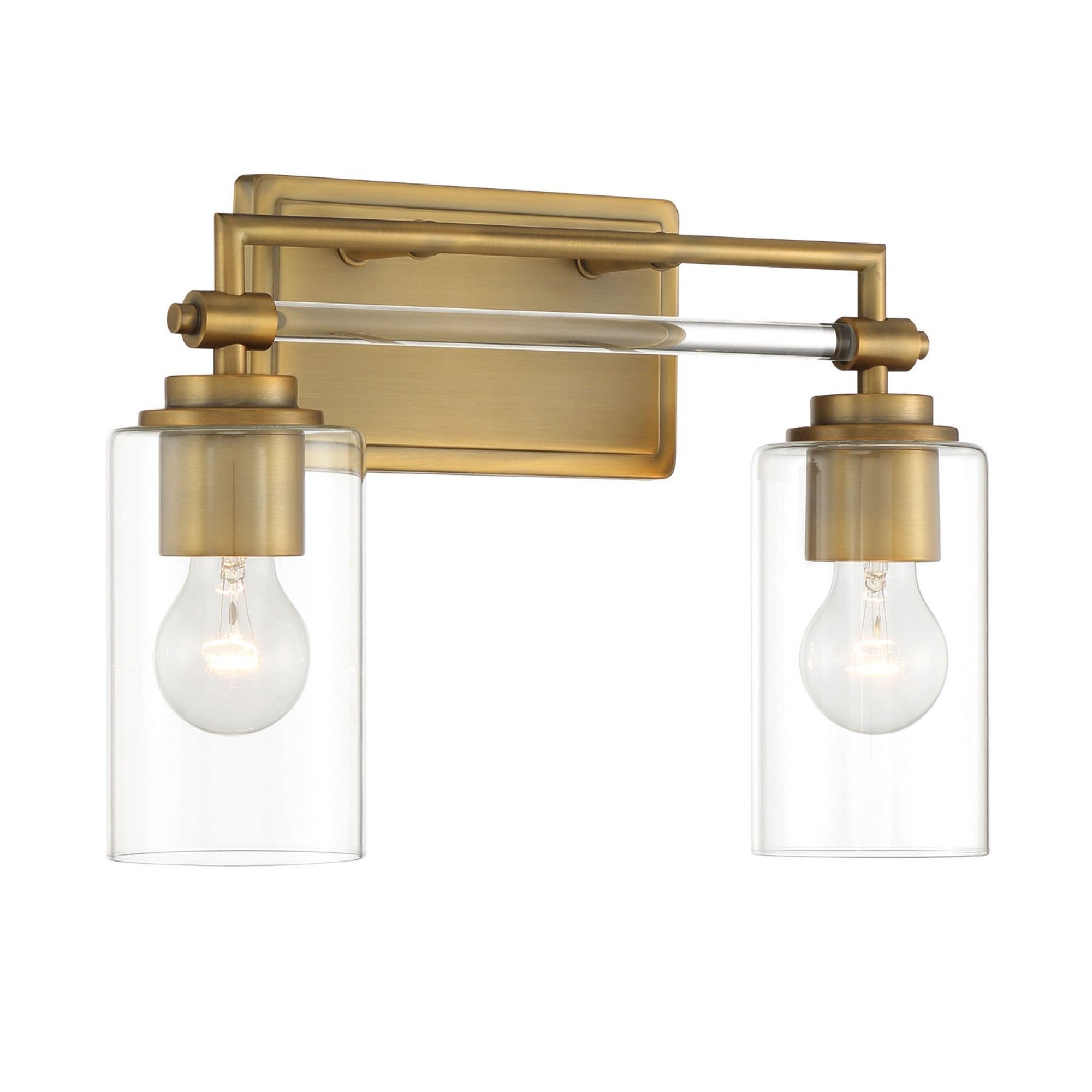 Binsly 16" 2-Light Bath Vanity, Antique Noble Brass Finish - Bees Lighting