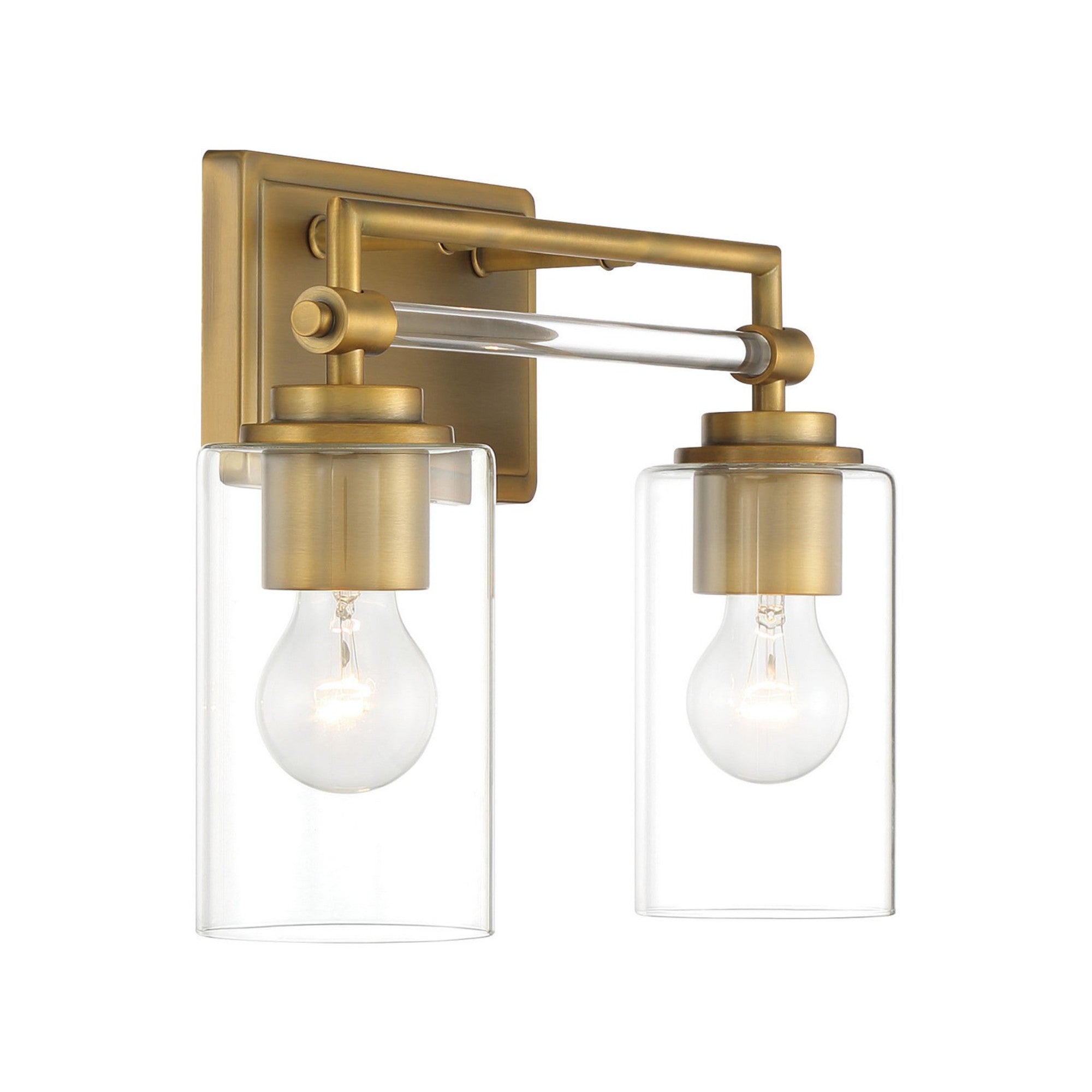 Binsly 16" 2-Light Bath Vanity, Antique Noble Brass Finish - Bees Lighting