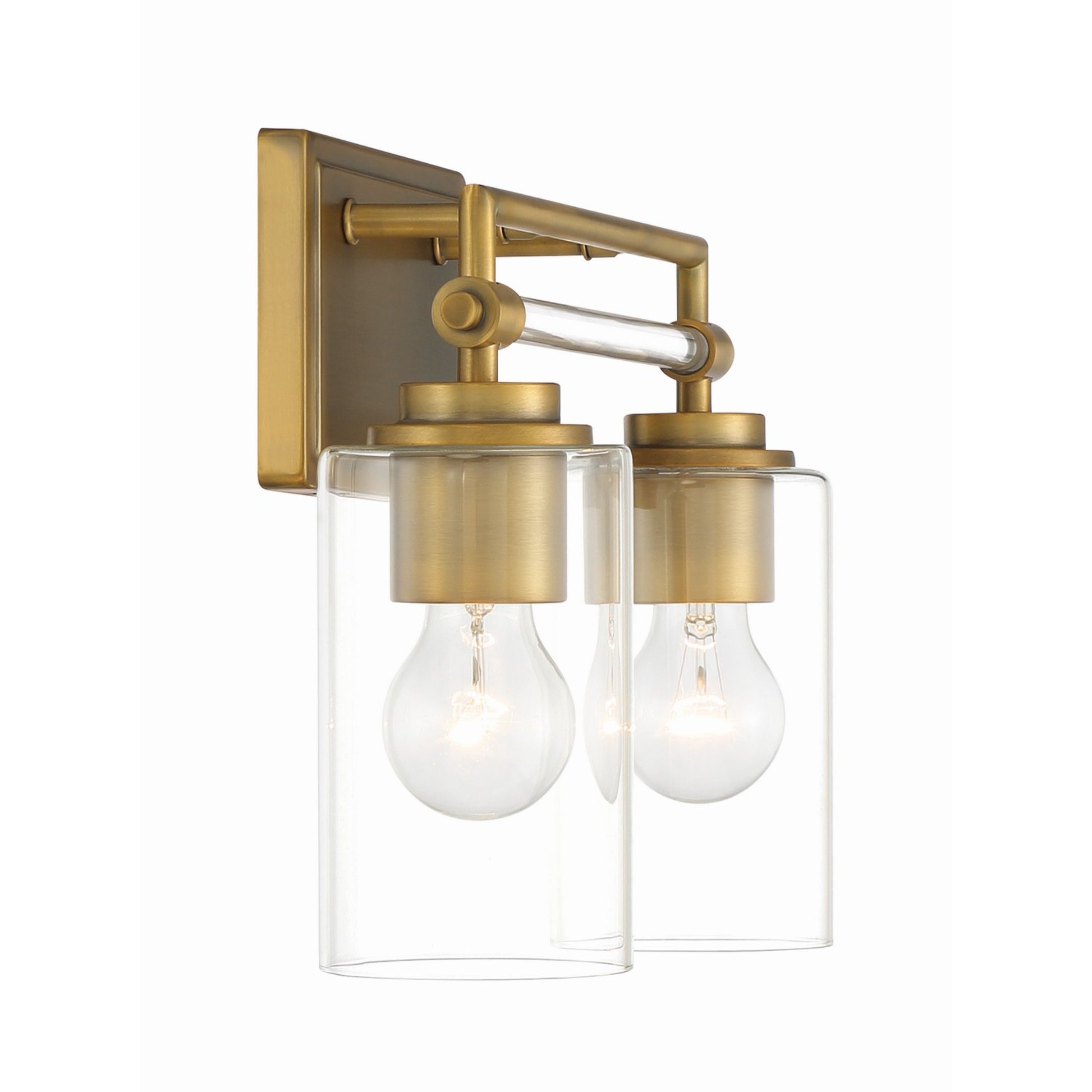 Binsly 16" 2-Light Bath Vanity, Antique Noble Brass Finish - Bees Lighting