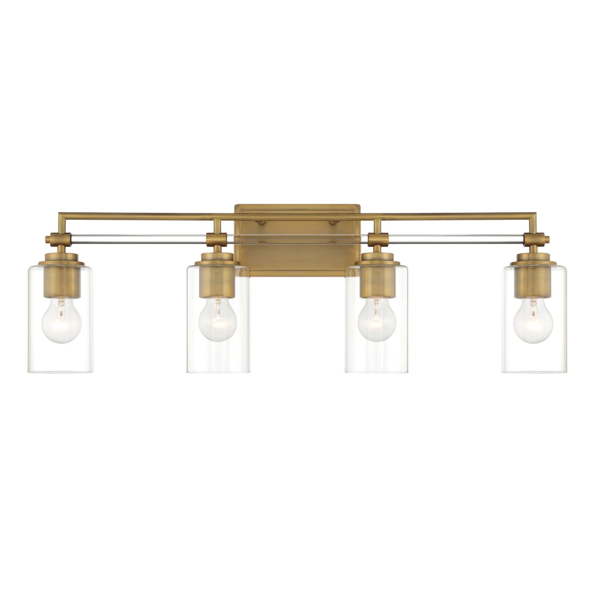Binsly 32" 4-Light Bath Vanity, Antique Noble Brass Finish - Bees Lighting