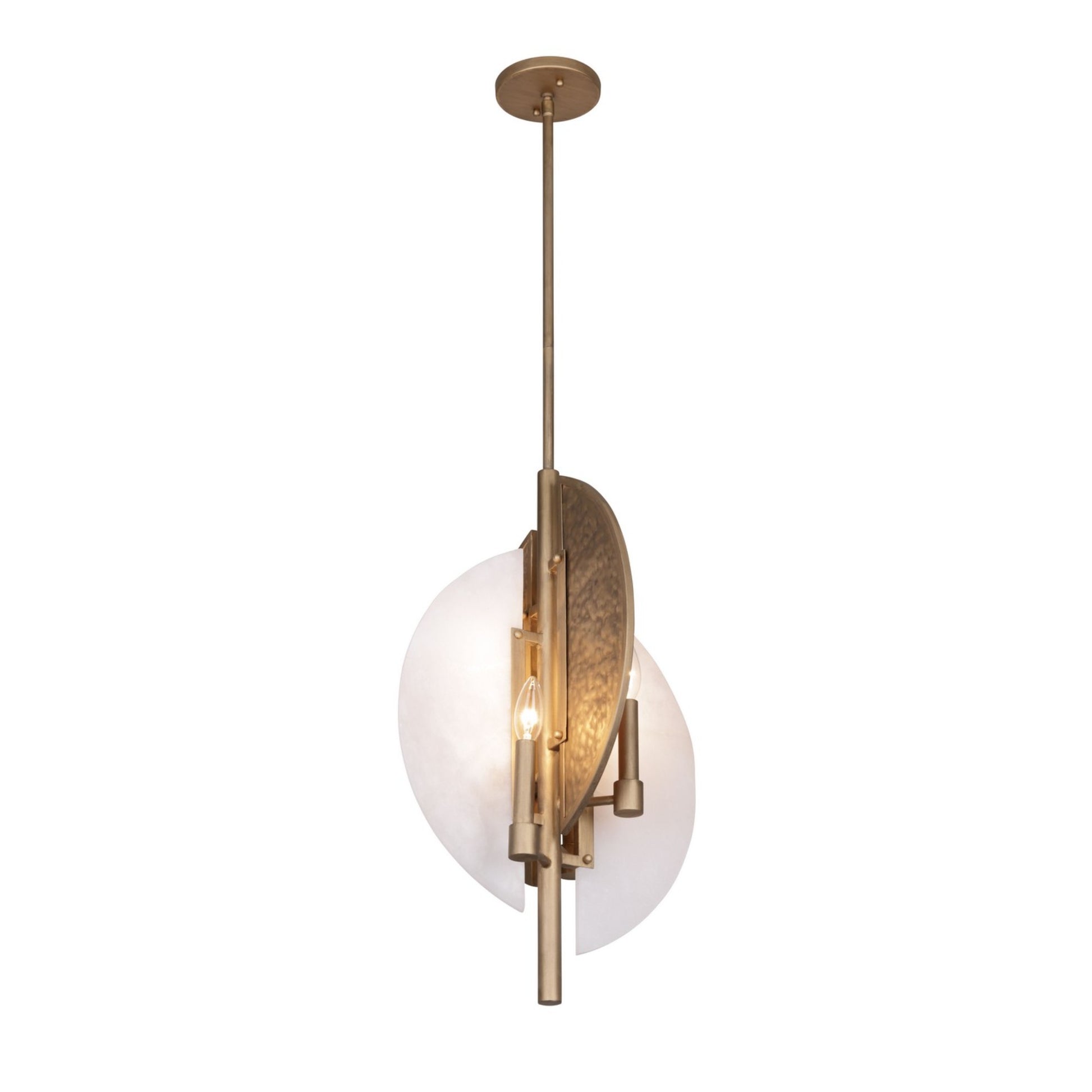 Saint Martin 24" 4-Light Pendant, Ashen Gold Finish - Bees Lighting