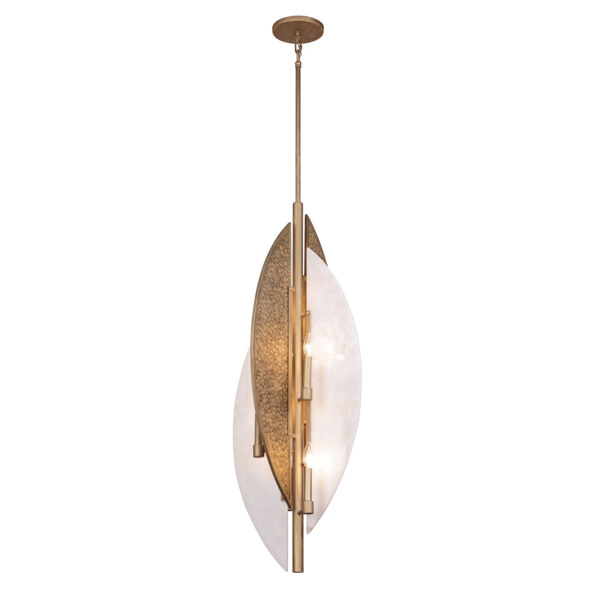 Saint Martin 44" 8-Light Pendant, Ashen Gold Finish - Bees Lighting