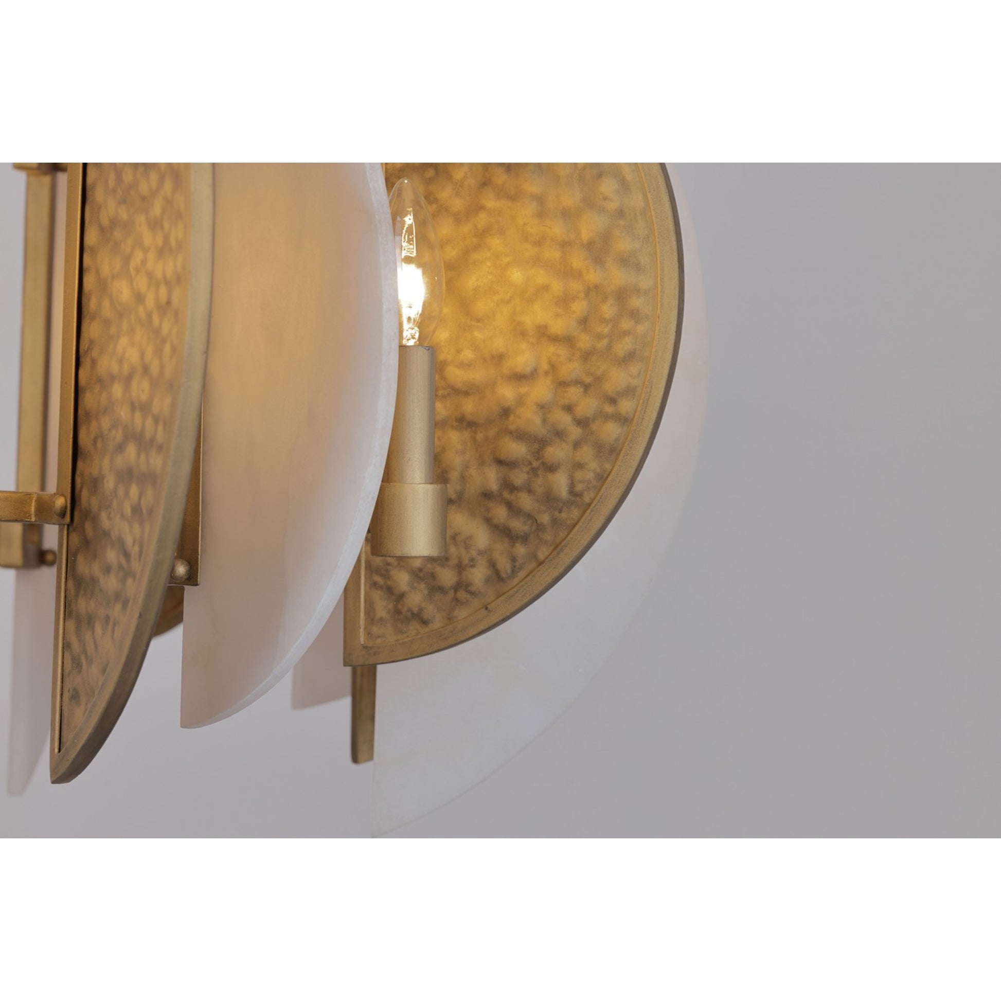Saint Martin 28" 8-Light Chandelier, Ashen Gold Finish - Bees Lighting
