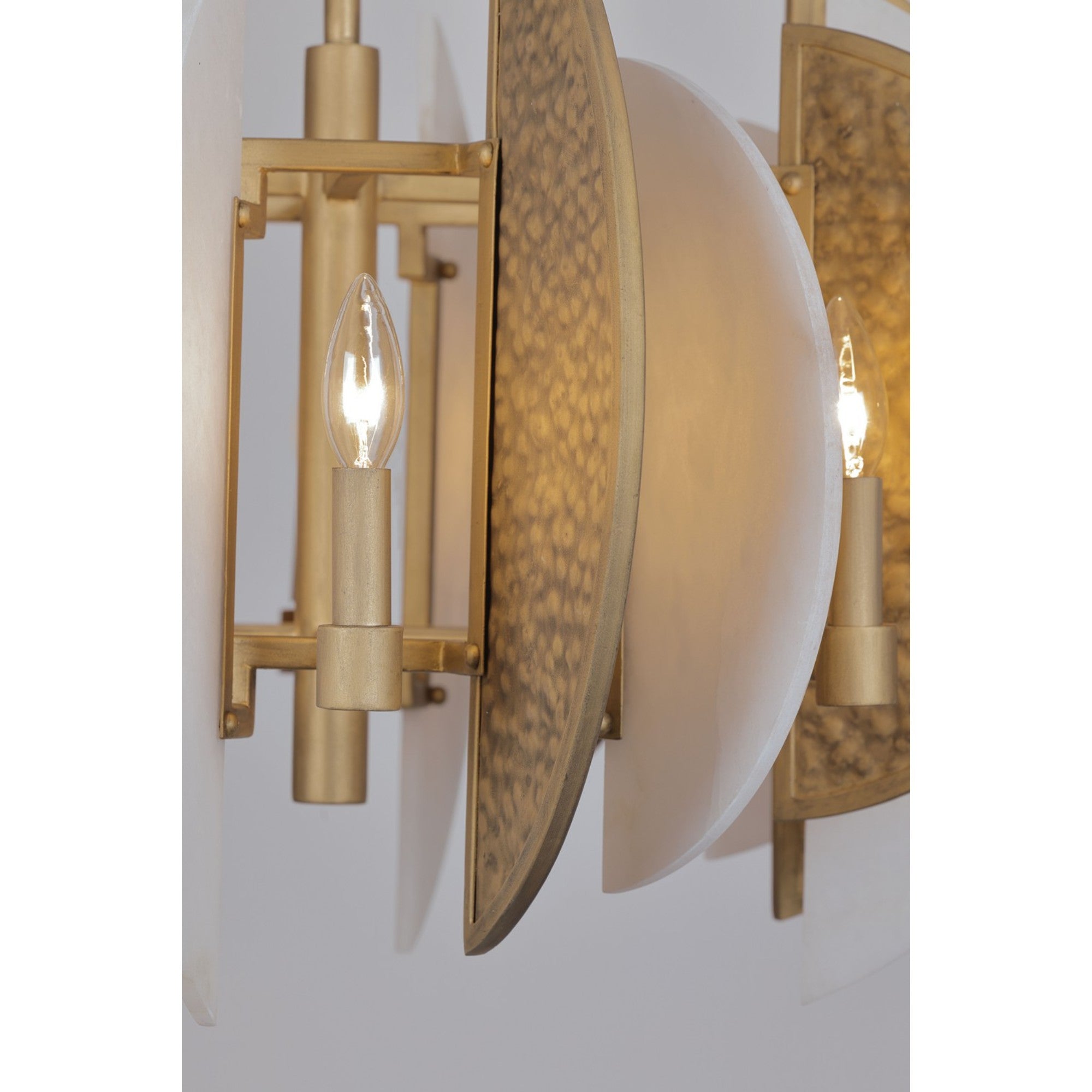 Saint Martin 28" 8-Light Chandelier, Ashen Gold Finish - Bees Lighting