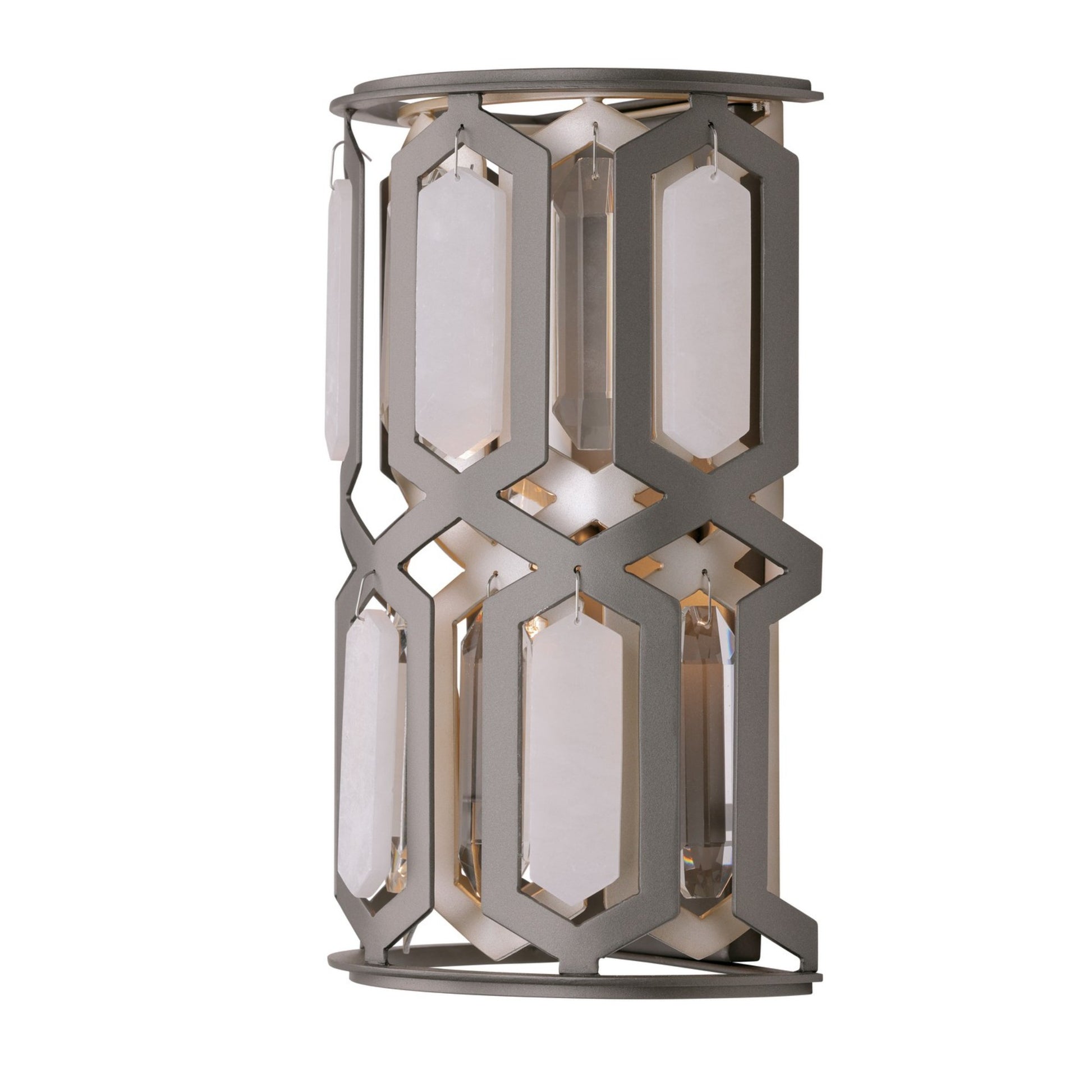 Hexly 12" Wall Sconce, Bronze & Sultry Silver Finish - Bees Lighting