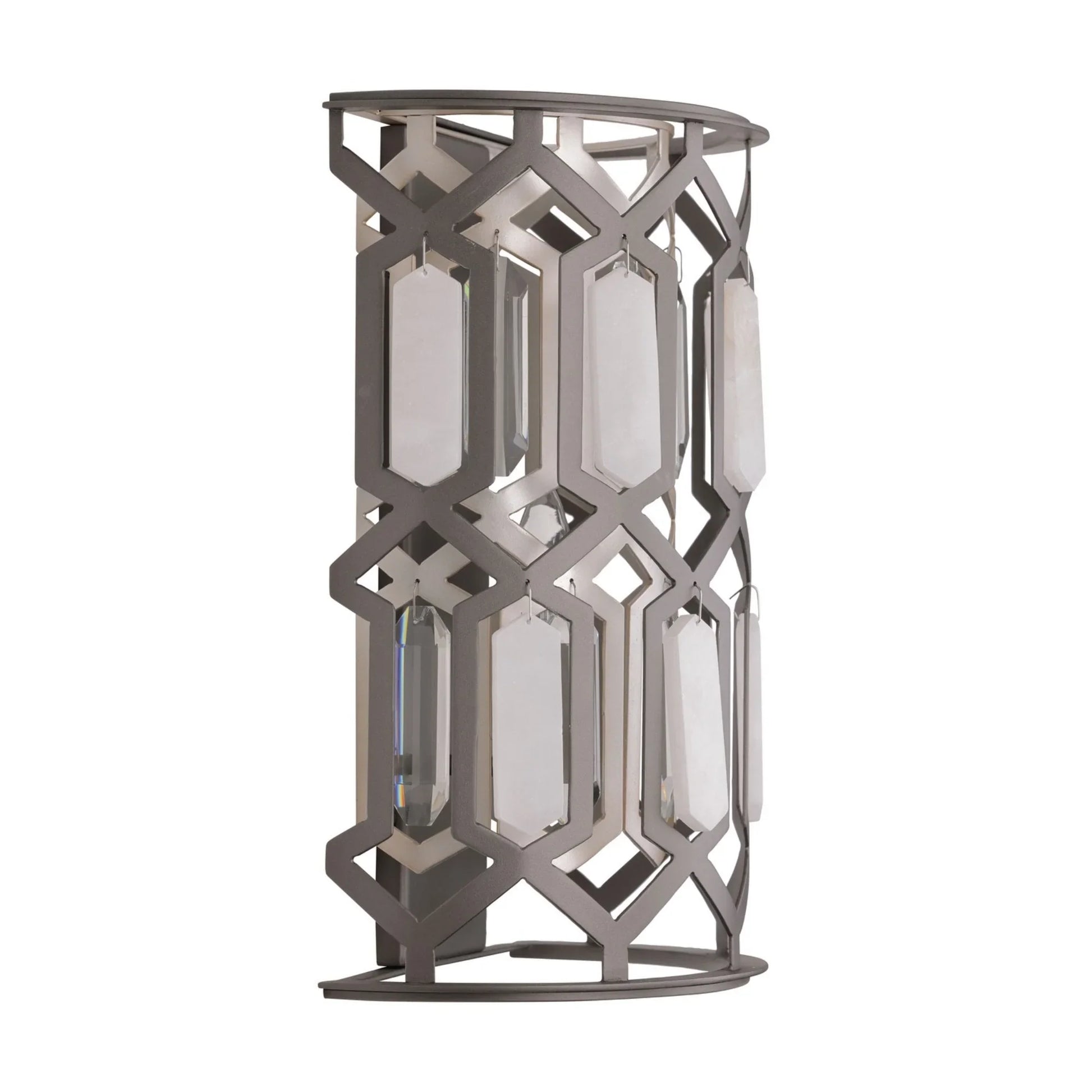 Hexly 16" Wall Sconce, Bronze & Sultry Silver Finish - Bees Lighting