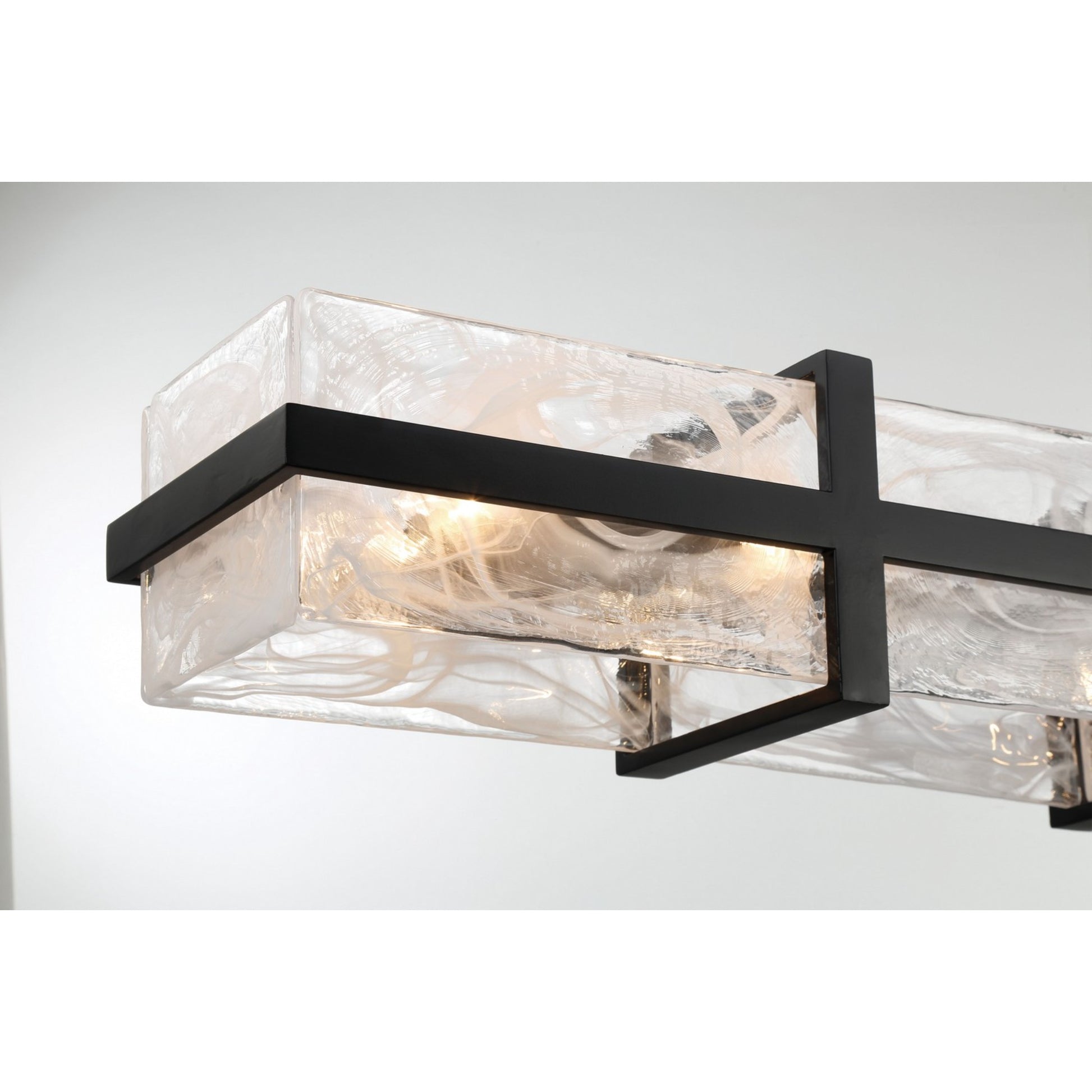 Cloud Break 60" 12-Light Island Light, Coal Finish - Bees Lighting