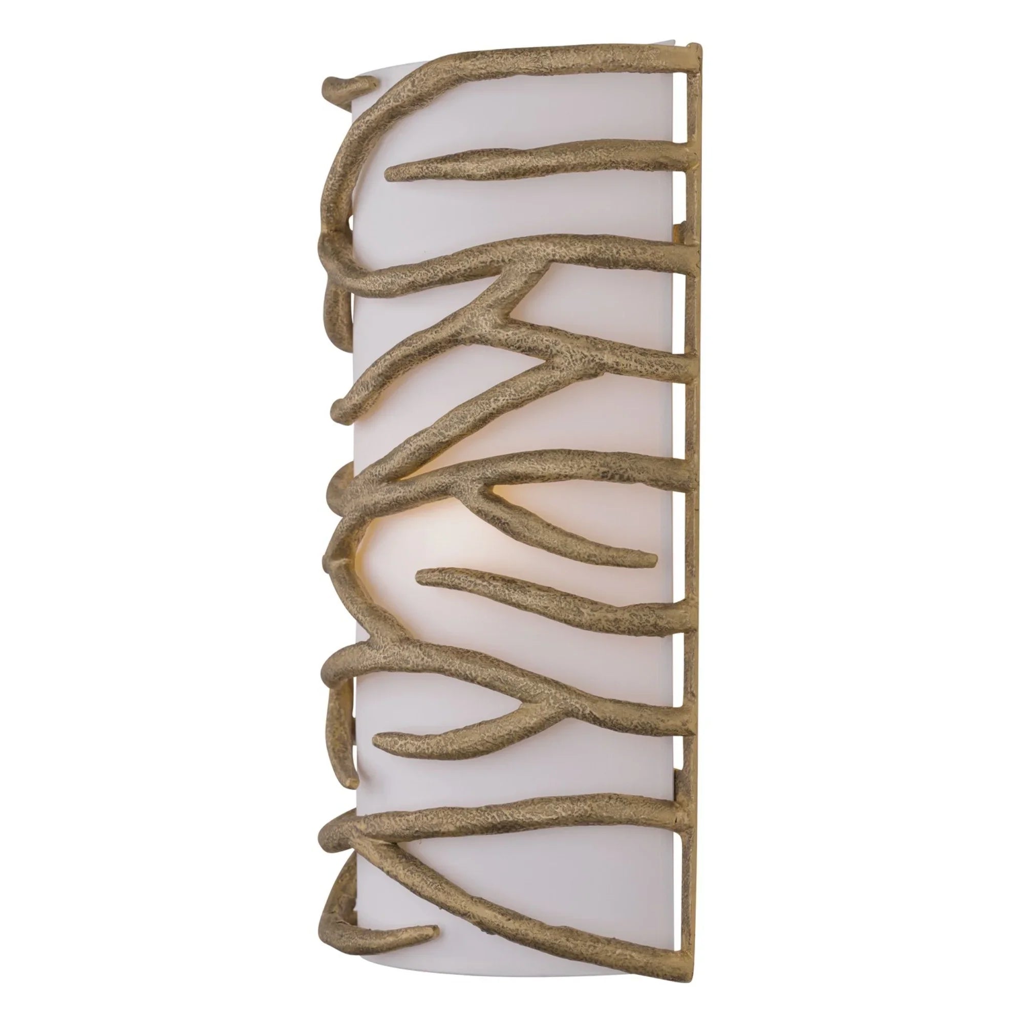 Branch Reality 16" 2-Light Wall Sconce, Ashen Gold Finish - Bees Lighting