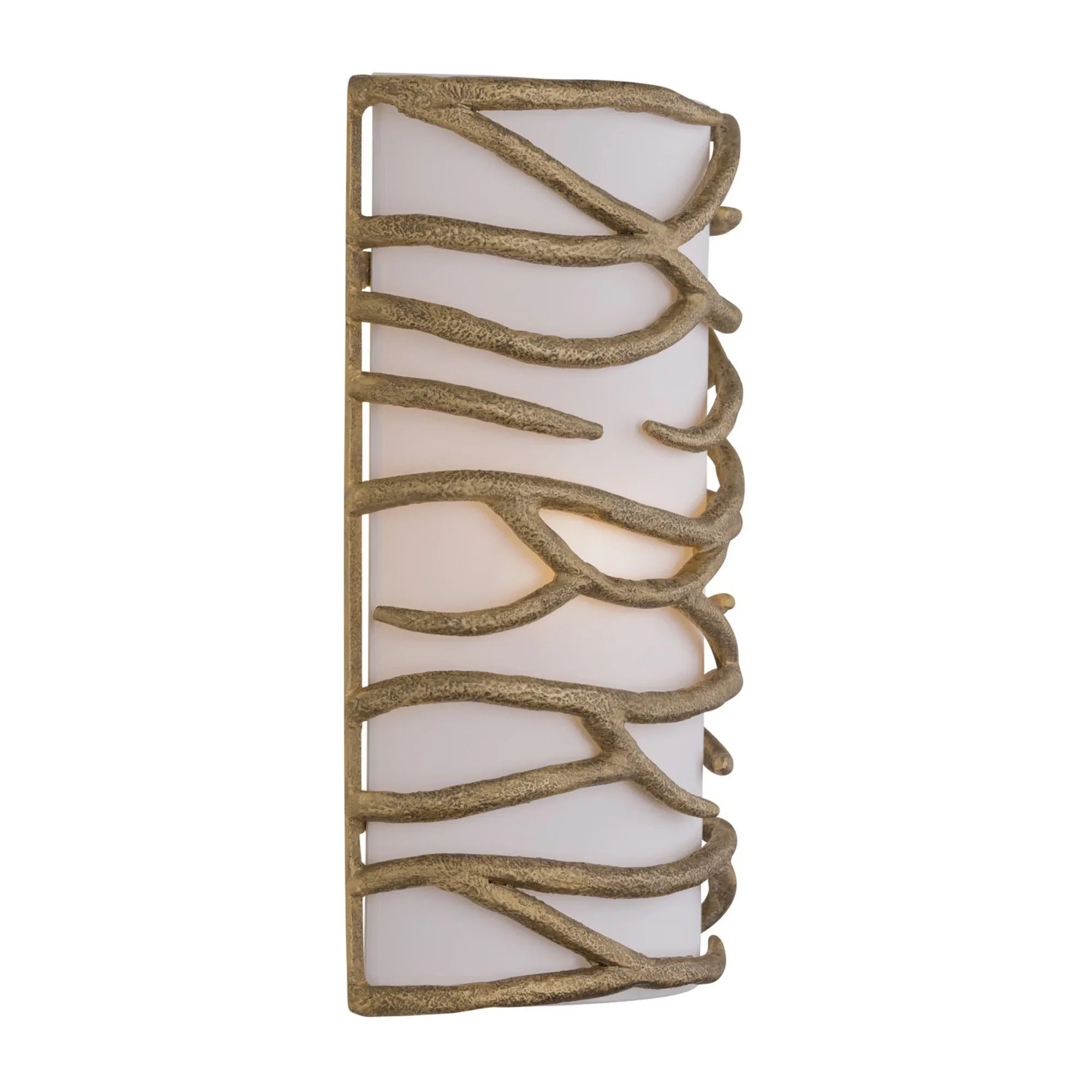 Branch Reality 16" 2-Light Wall Sconce, Ashen Gold Finish - Bees Lighting