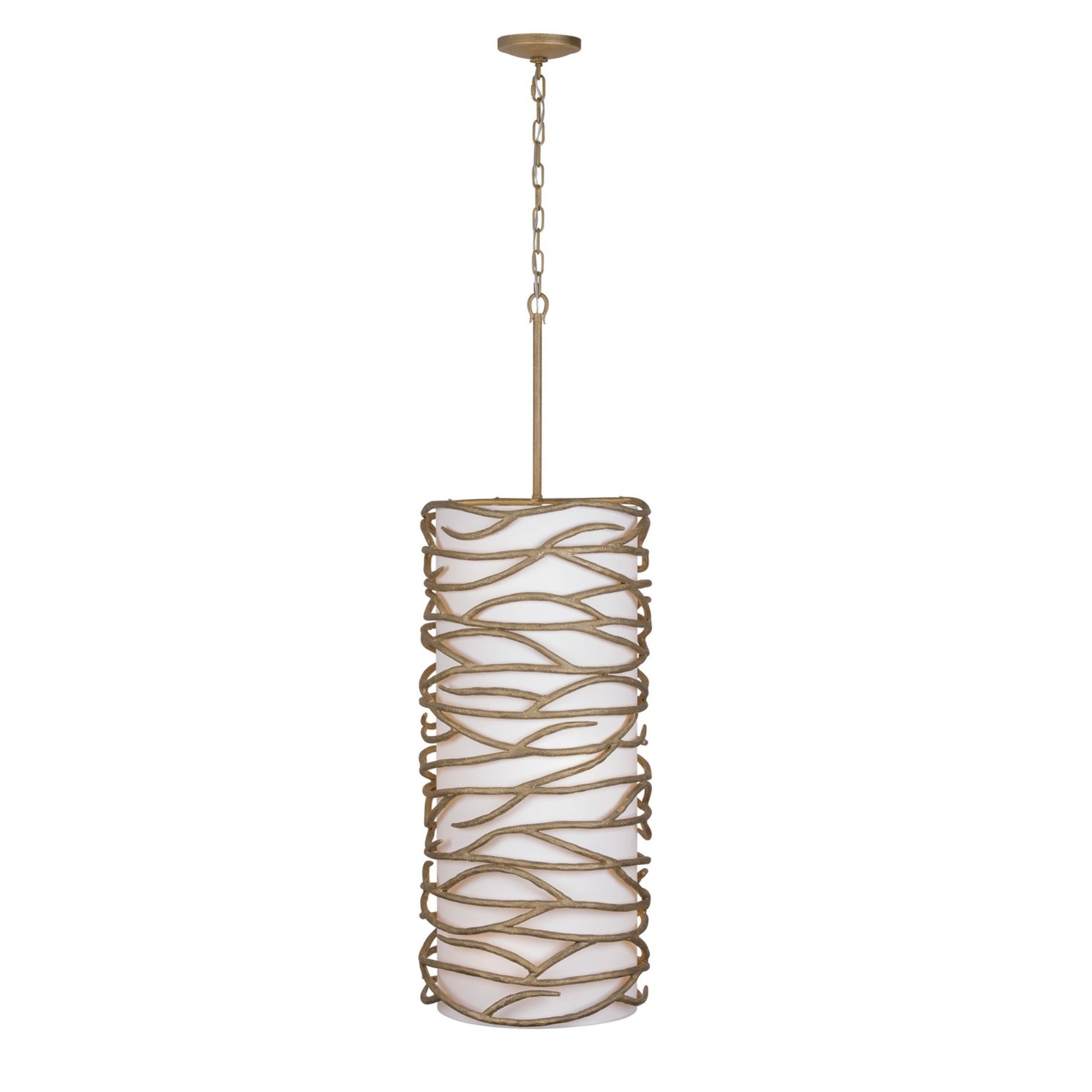Branch Reality 16" 9-Light Pendant, Ashen Gold Finish - Bees Lighting