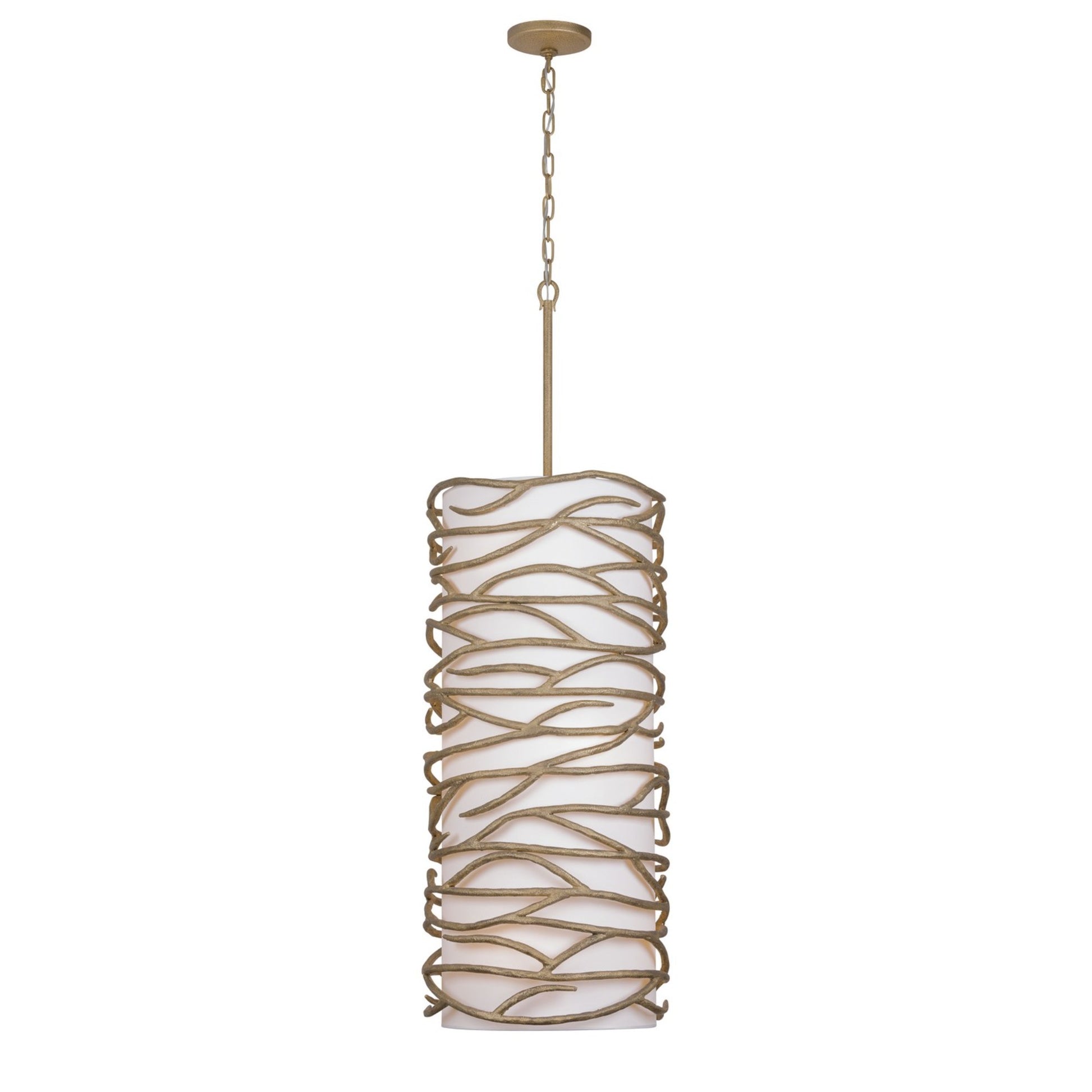 Branch Reality 16" 9-Light Pendant, Ashen Gold Finish - Bees Lighting