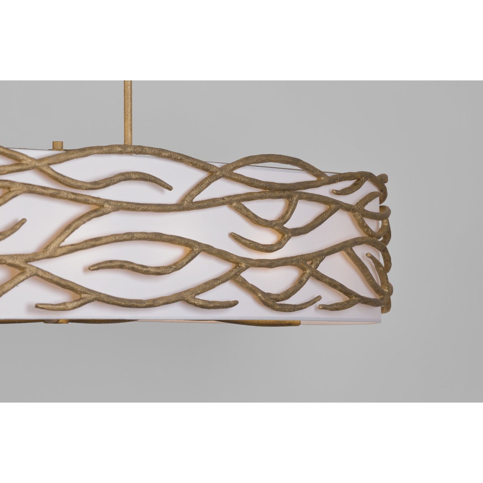 Branch Reality 60" 10-Light Island Light, Ashen Gold Finish - Bees Lighting