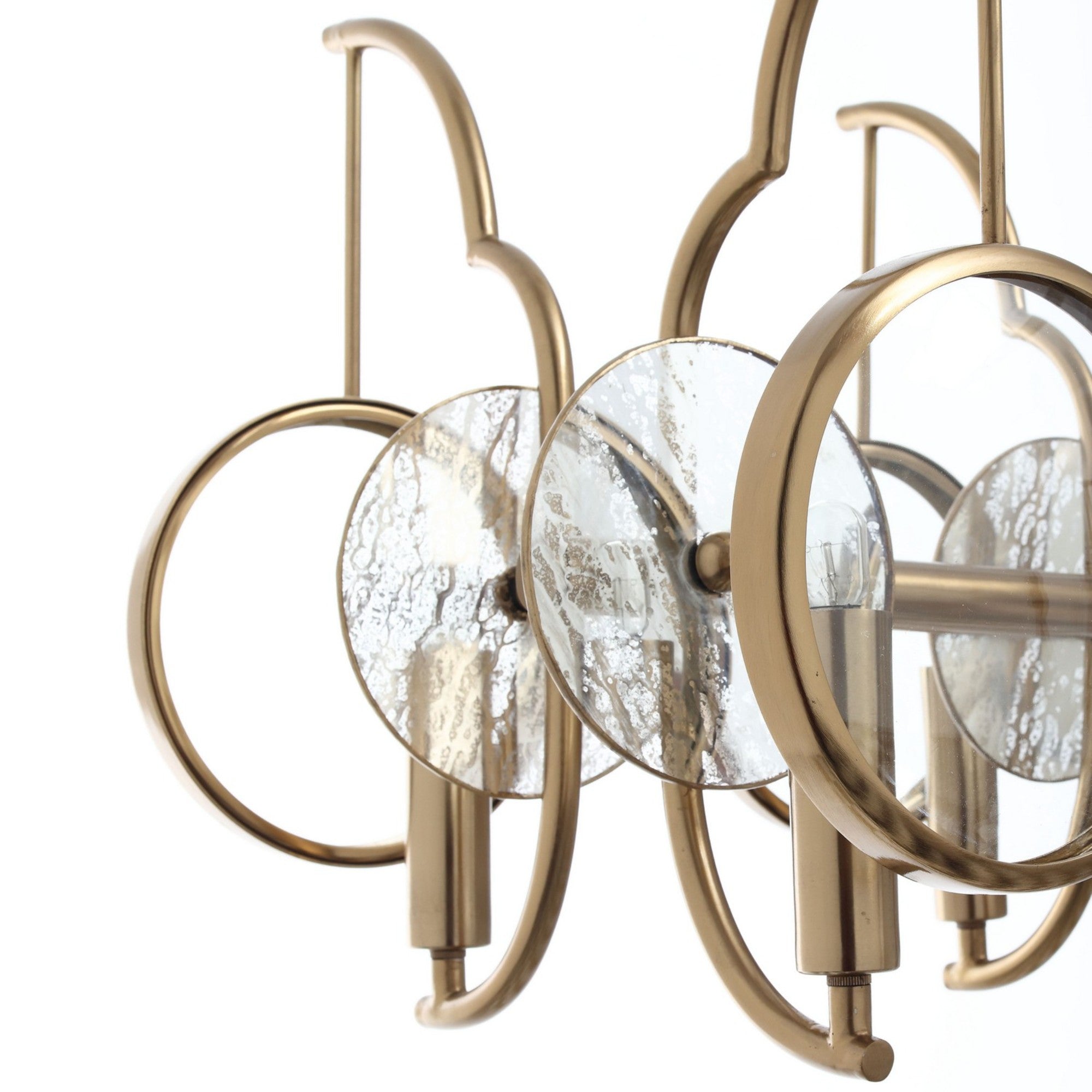 Into Focus 46" 10-Light Island Light, Artisan Brass Finish - Bees Lighting