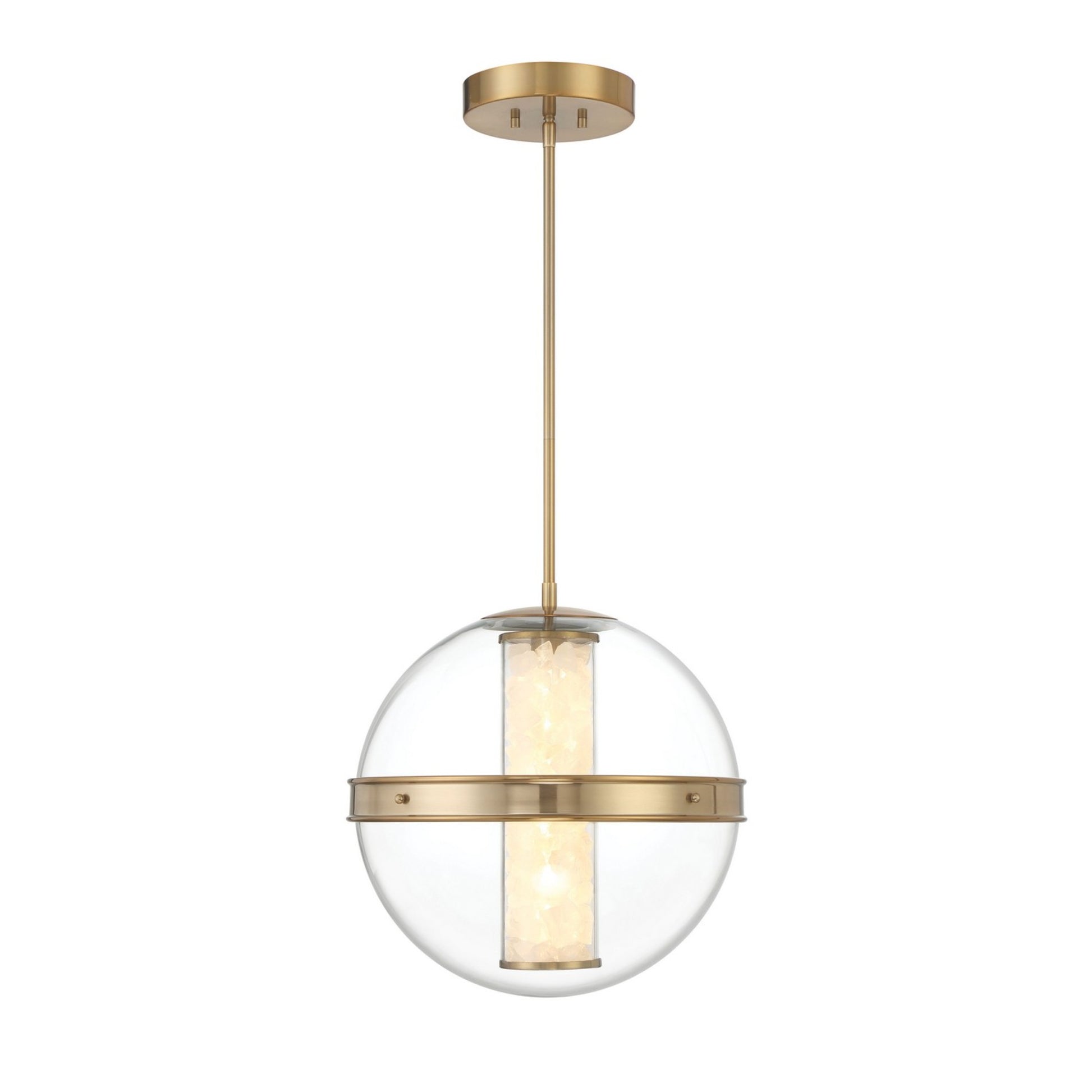 Divinely 18" LED Pendant, Celeste Brass Finish - Bees Lighting