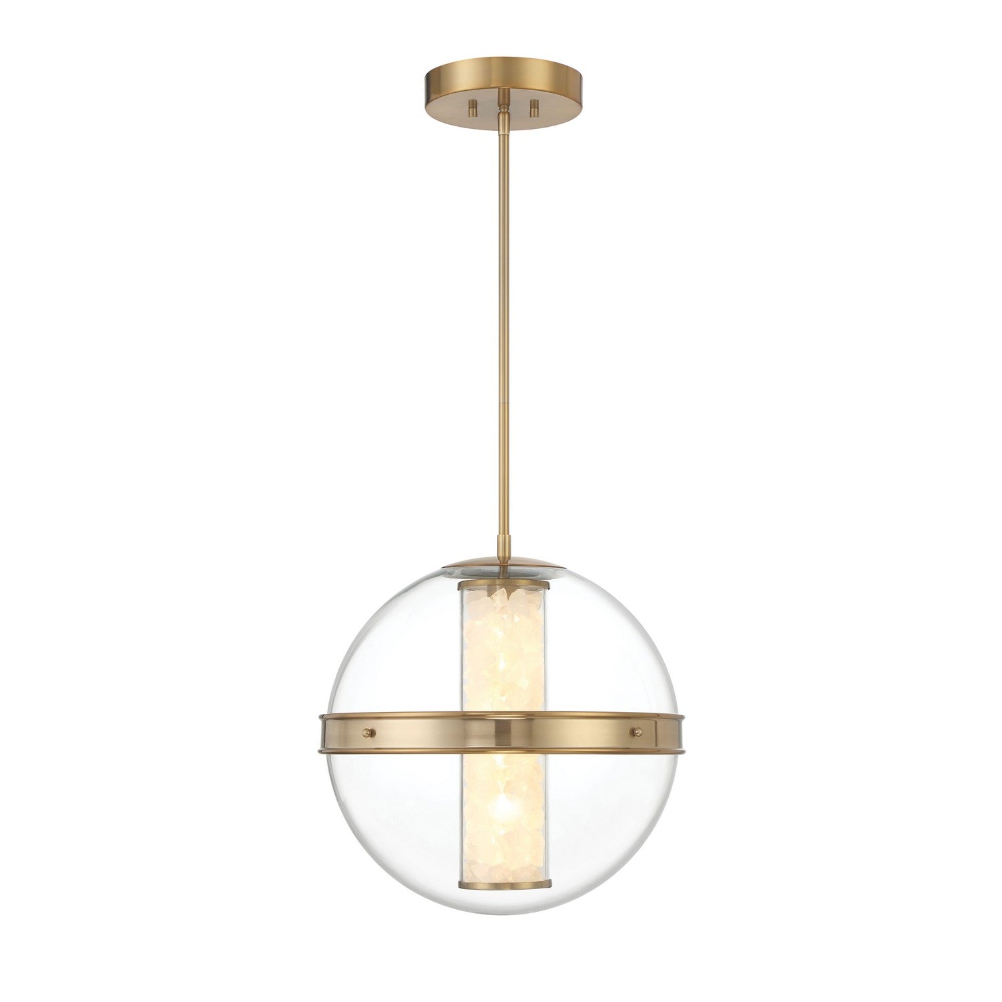 Divinely 18" LED Pendant, Celeste Brass Finish - Bees Lighting