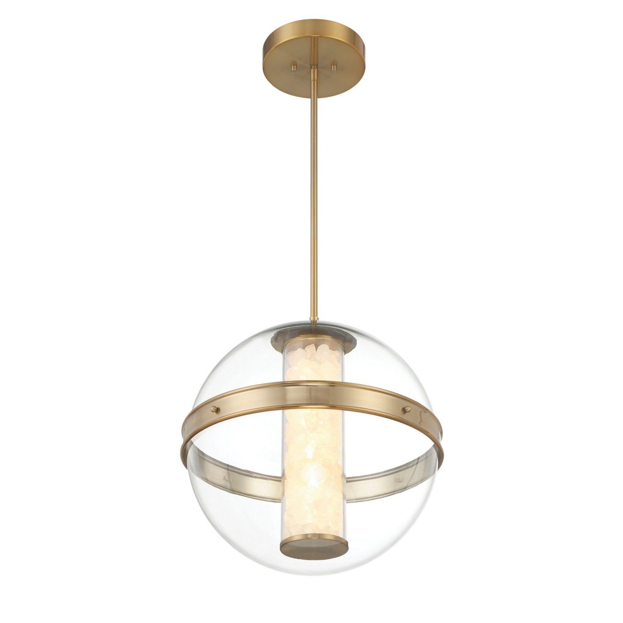 Divinely 18" LED Pendant, Celeste Brass Finish - Bees Lighting