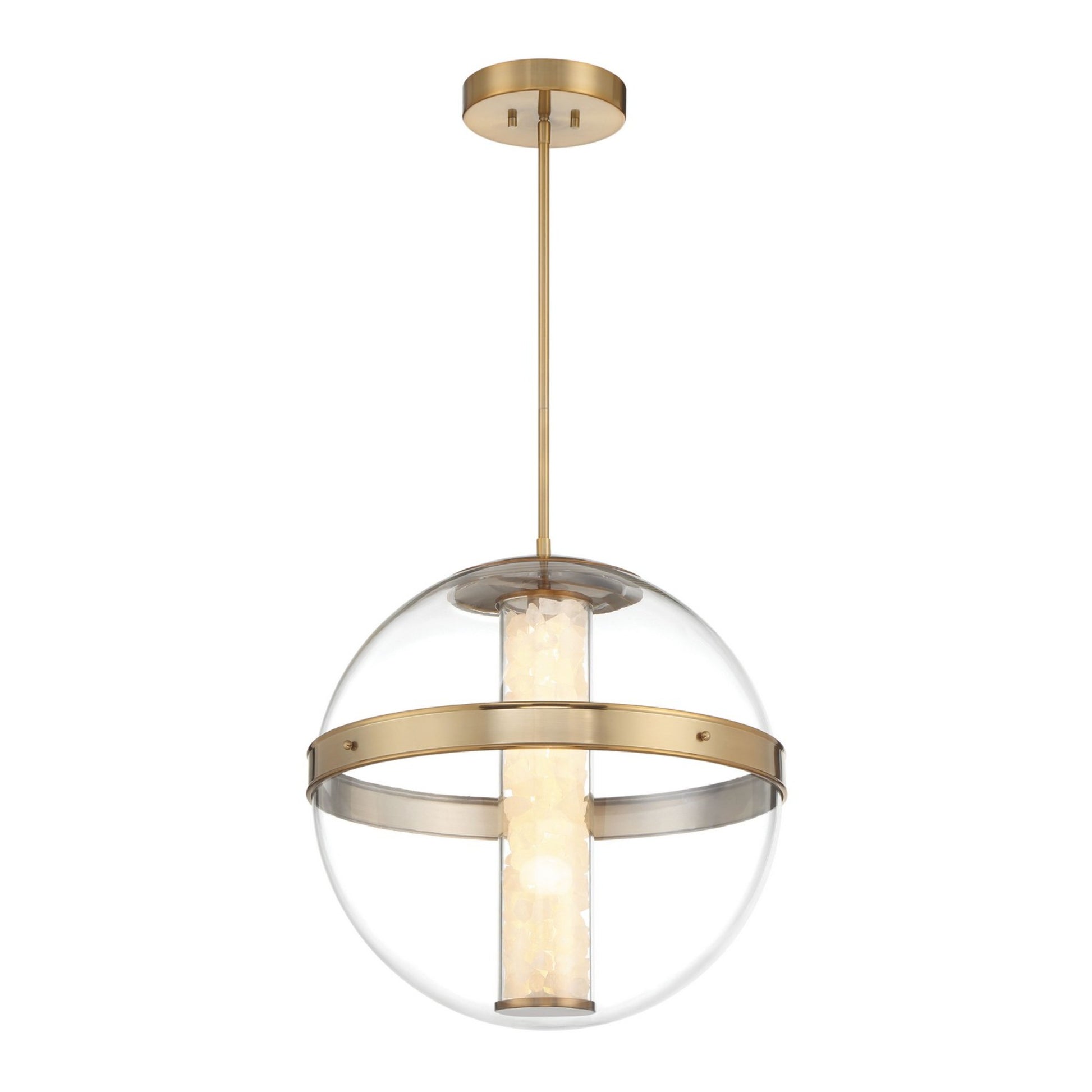 Divinely 22" LED Pendant, Celeste Brass Finish - Bees Lighting